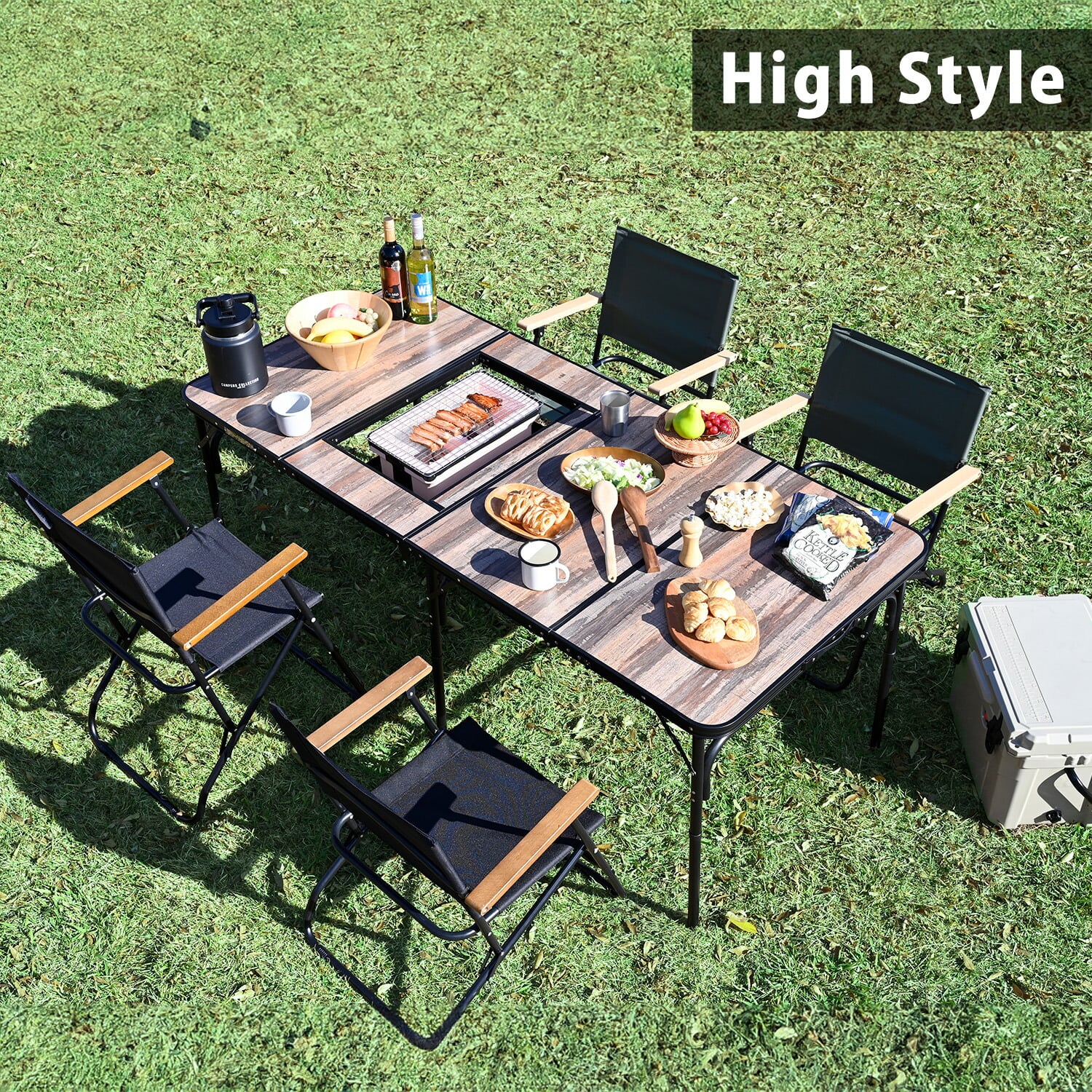 アウトドアテーブル 120×80/180×80cm BBT-1280/1880 山善 | 山善