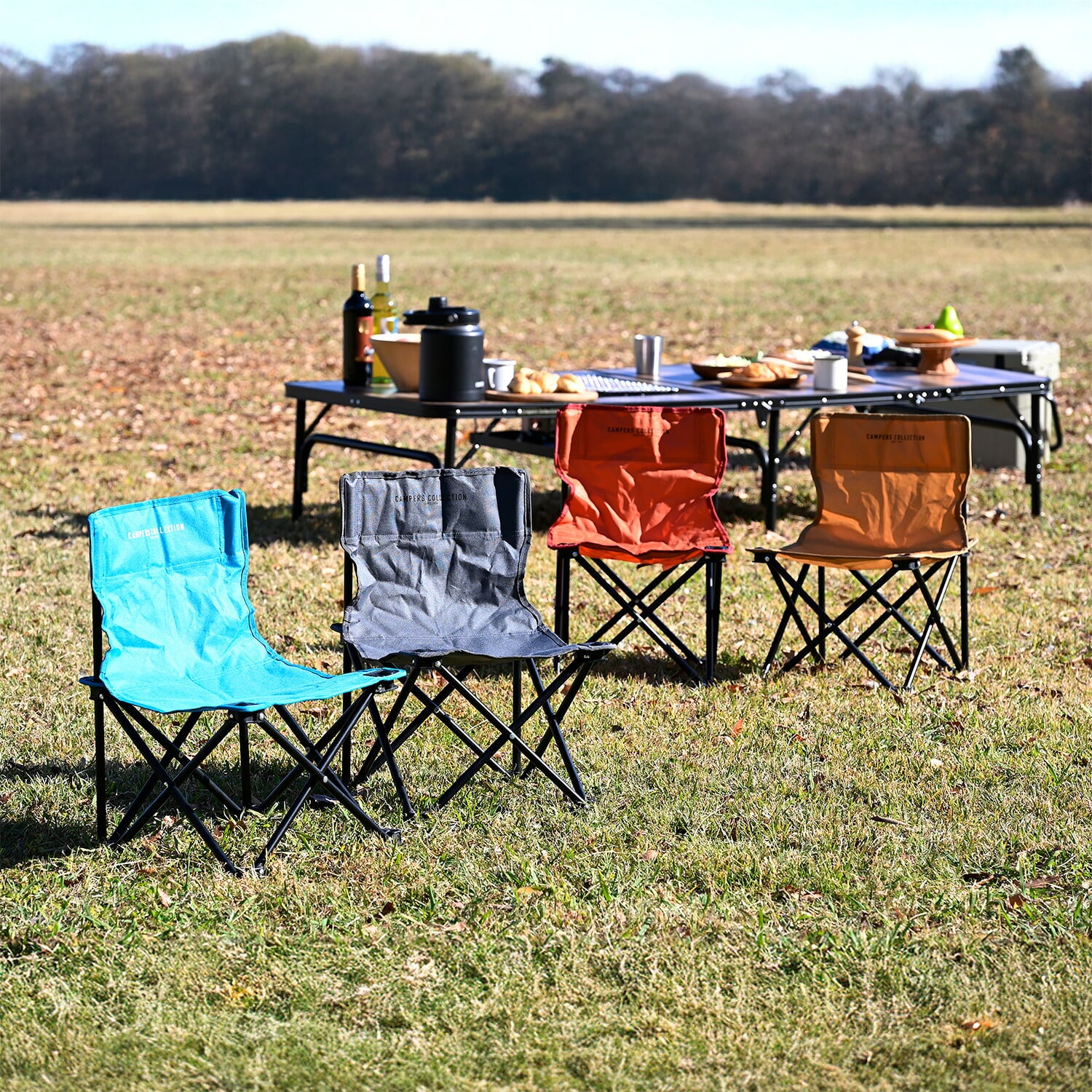 新品☆ピースパーク♪アウトドア椅子3脚テーブル1まとめて♪キャンプ☆k675 peace park（ピースパーク） チェア ポータブル 椅子 アルミ キャンプ