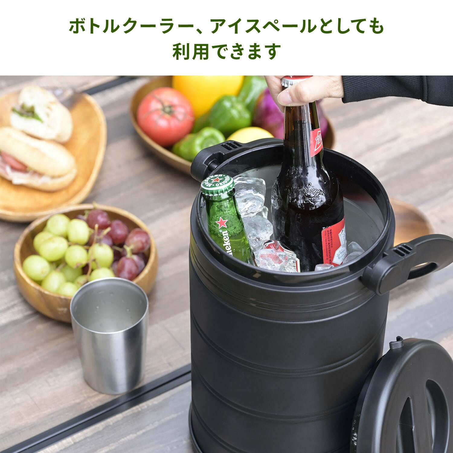 真空 アイスコンテナ 選べる2サイズ (5L/6.6L) ダイレクトクール用 水冷服チャージボトル保冷用 DCSC-5L/DCSC-6.6L 山善 YAMAZEN