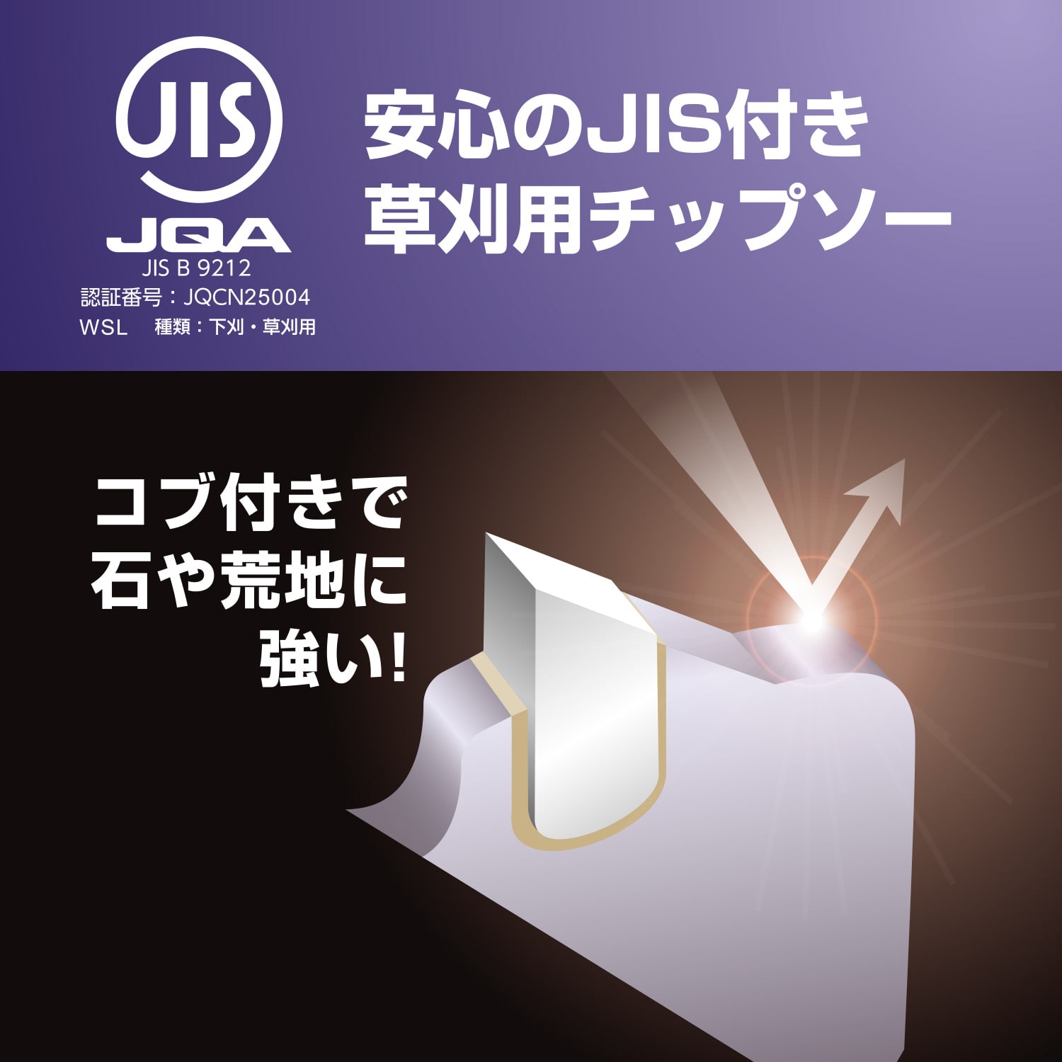 【10％オフクーポン対象】草刈用 チップソー JIS規格 コブ付き 2枚組 10枚組 20枚組 取付穴径25.4mm SC2-JK230/SC2-JK255 山善 YAMAZEN