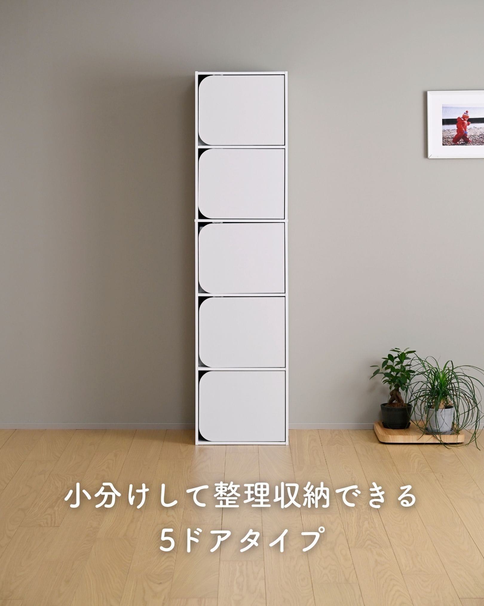 カラーボックス 扉付き A4対応 3段/5段 幅42.5 奥行39 高さ172cm CDR-3/CDR-5 山善 YAMAZEN