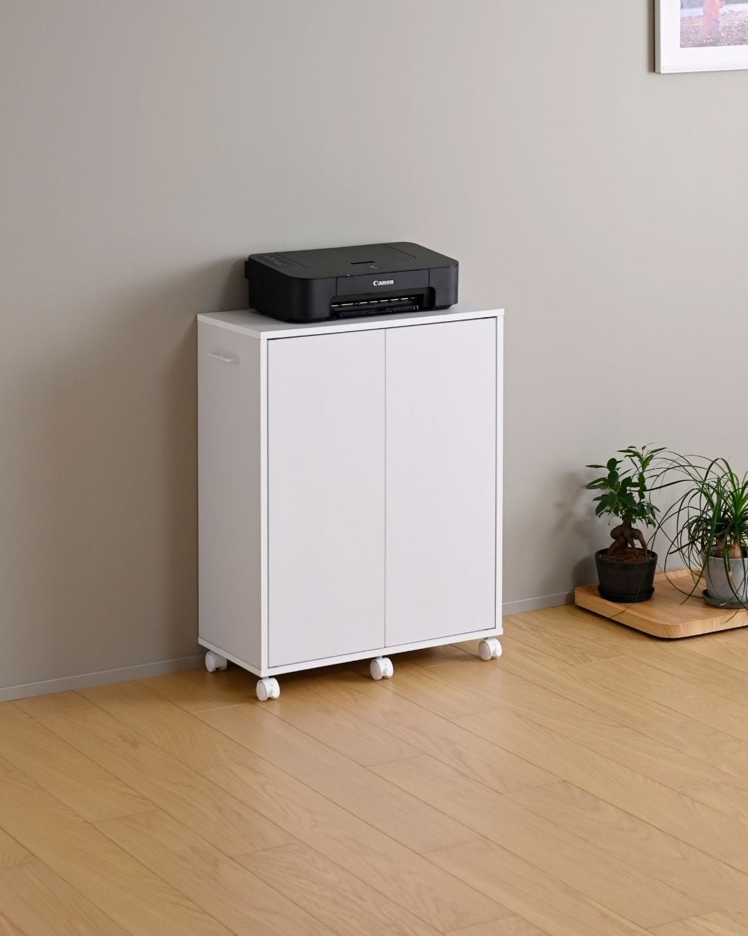 扉付き サイドワゴン 3段 A4対応 キャスター付き (幅60.5 奥行29.5 高さ81cm) CCFW-6029 山善 YAMAZEN