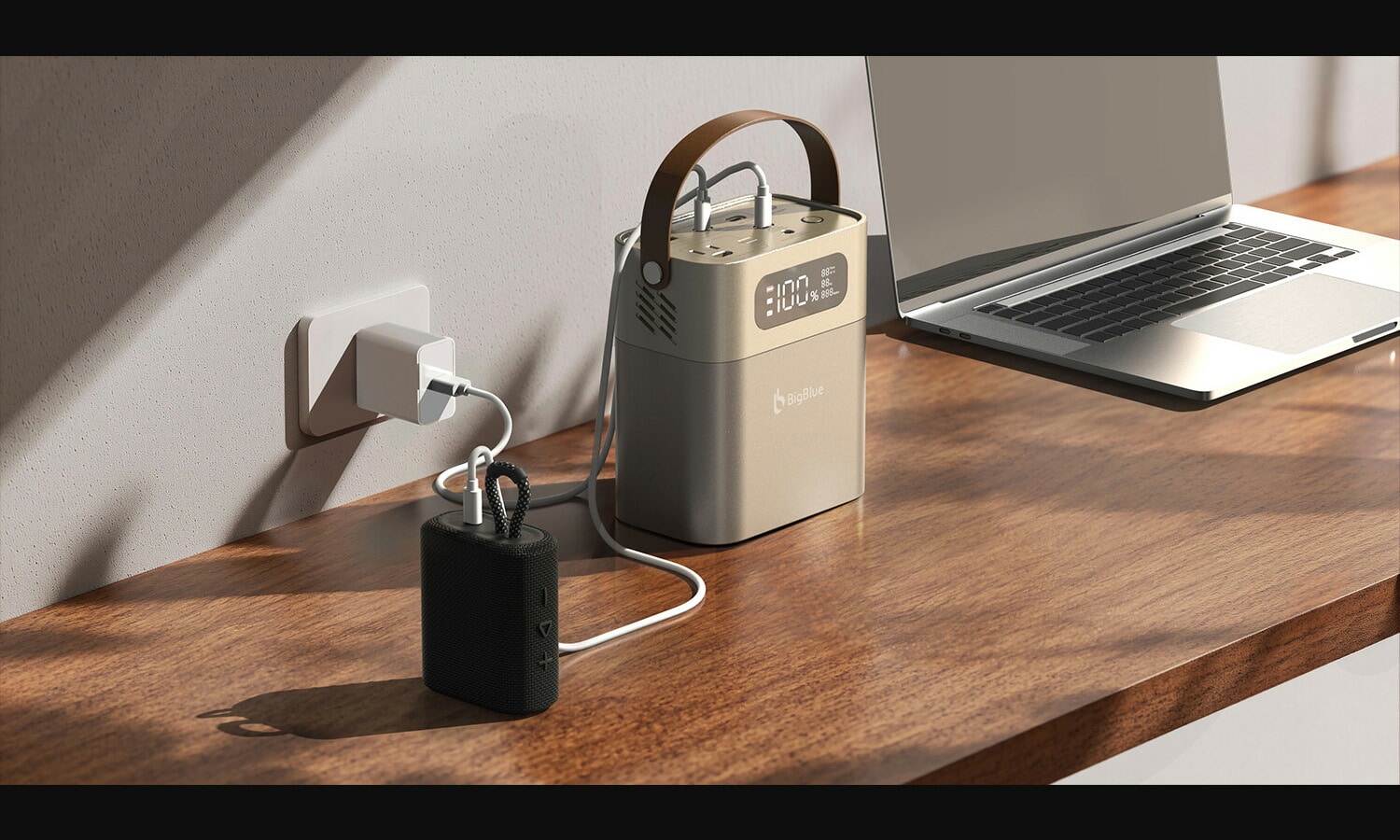 ポータブル電源 リン酸鉄 Cellpowa100 パススルー充電 機内持ち込み可 102.4Wh 32,000mAh CP100 Bigblue Tech ビッグブルーテック