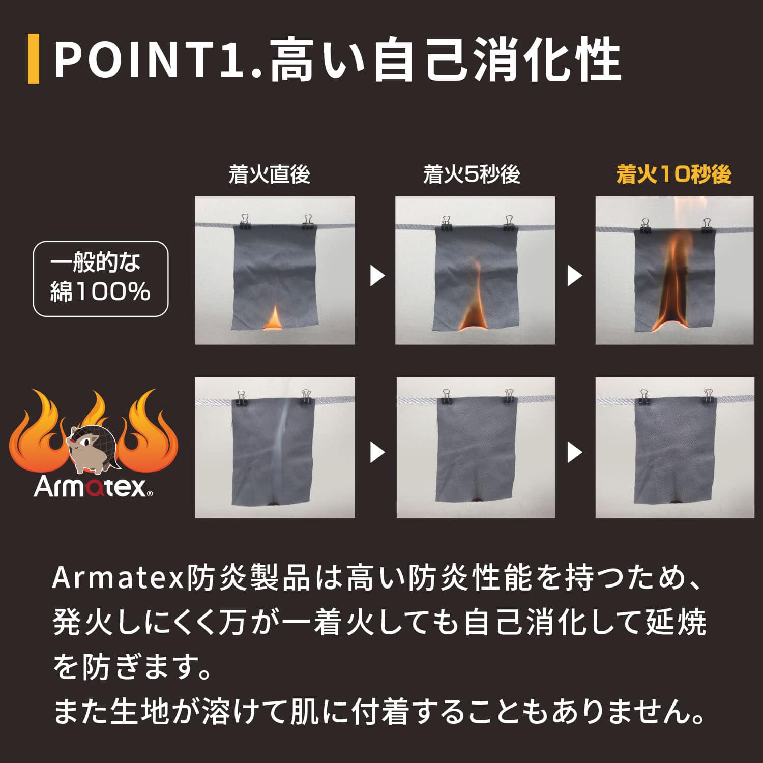 防炎 防寒 ジャケット アルマテックス 防炎加工綿100％ AX3570 NiKKO 日光物産