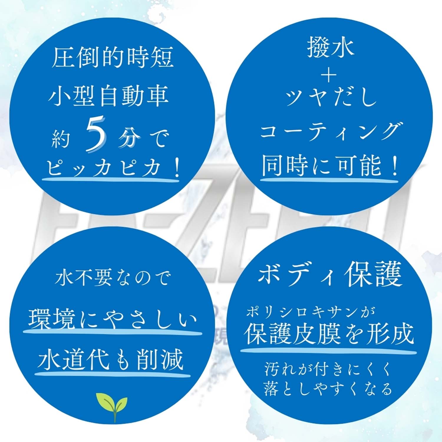 水を使わず洗車とコーティングが同時にできる EK-ZERO 泡タイプ エアゾール 容量280ml 撥水効果約2か月持続 A010-18280AS EK-TOPS