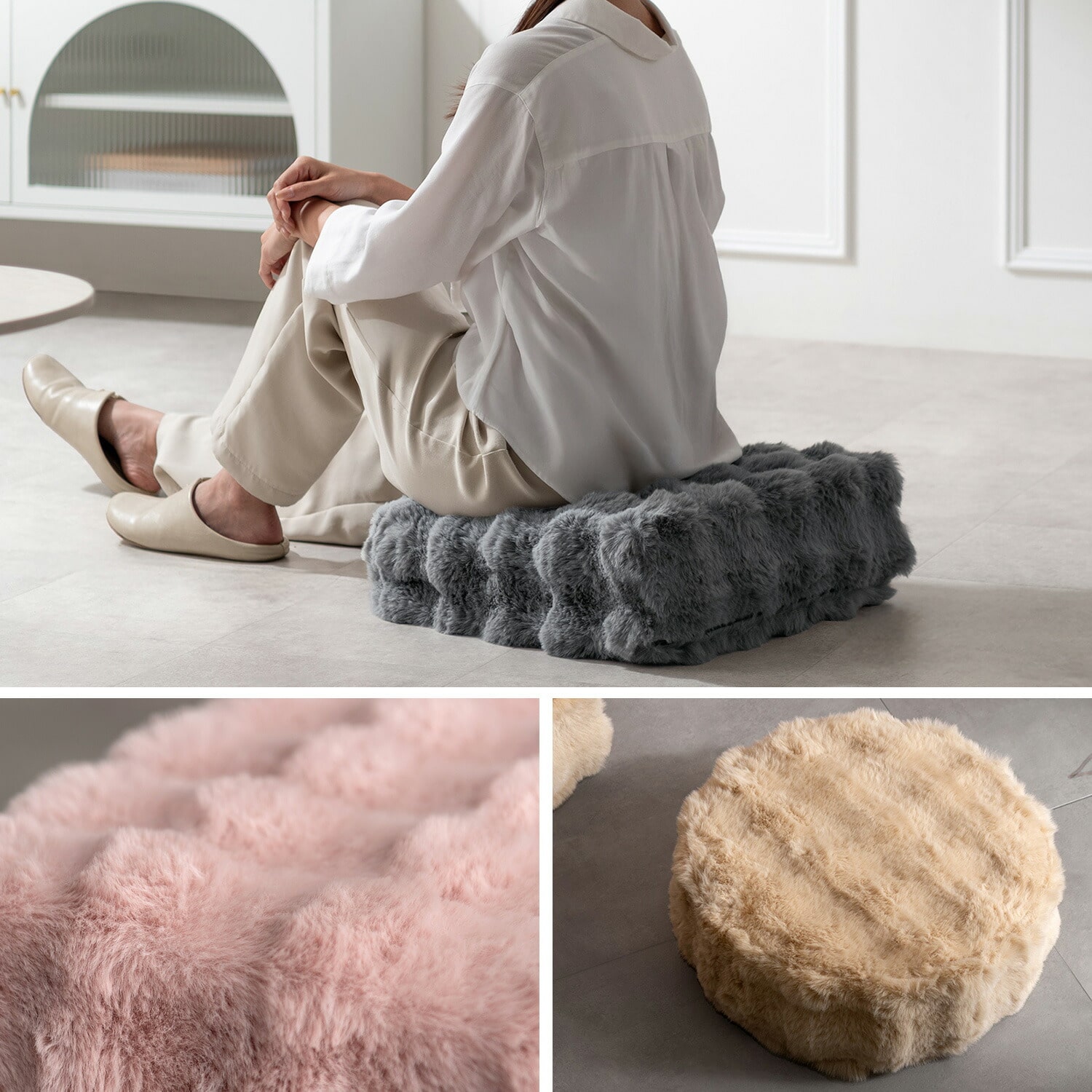 ふわとろ リビングクッション Foure (フール) CN-420/CN-120 幅42 奥行42 高さ12cm 宮武製作所