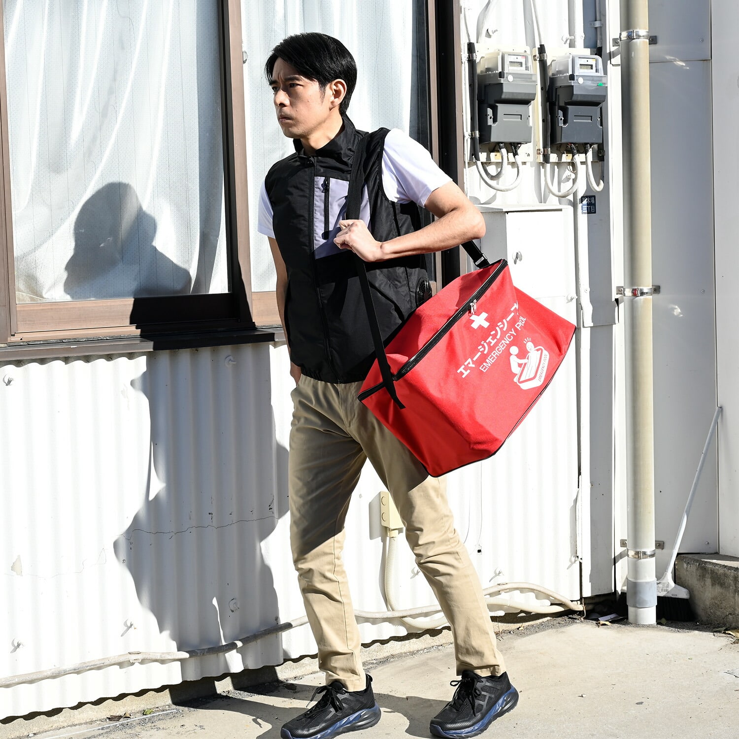 緊急用簡易プール 全身冷却 EGP-17555(RD) 山善 YAMAZEN