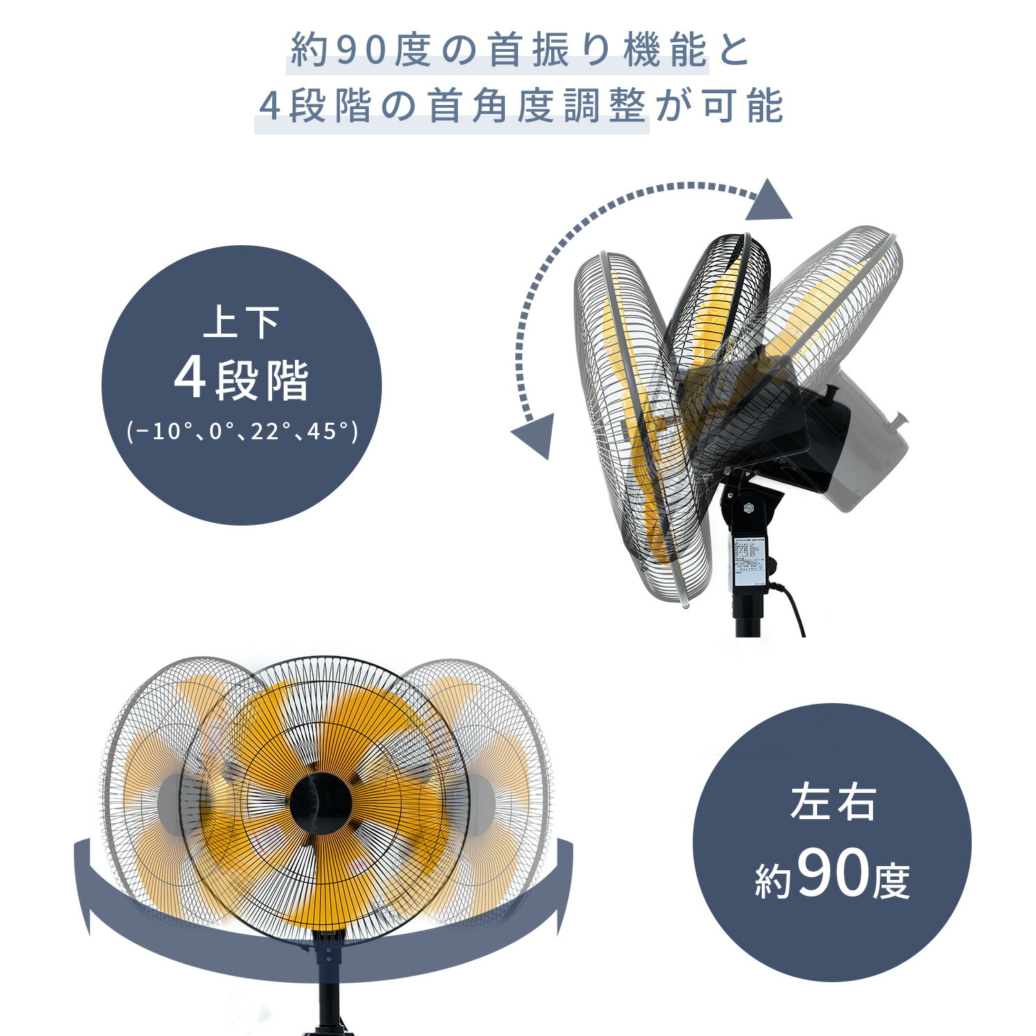 【10％オフクーポン対象】 工場扇 45cm 大風量 5枚羽根 三脚折り畳み収納 選べるオプション (ミストキット) OPF-45YB/MK-12SC ナカトミ NAKATOMI
