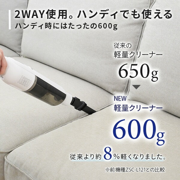 【10％オフクーポン対象】 コードレススティッククリーナー 充電式 軽量820g スタンド付き ES-SL45 山善 YAMAZEN