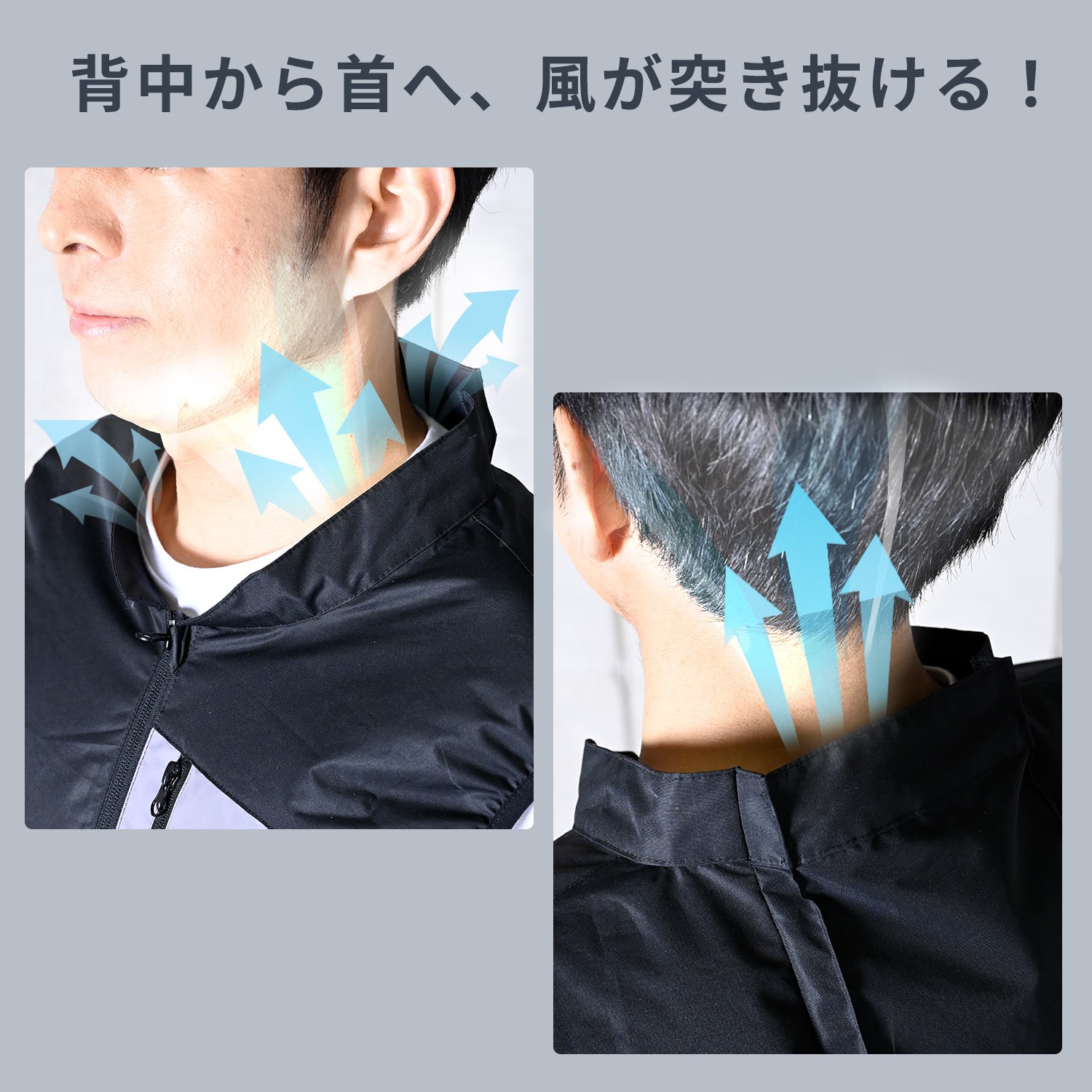 ファン付きウェア ファン 付き作業着 KAZEfit カゼフィット バッテリー付き フルセット 12V/5000mAh KF6CVPD 山善 YAMAZEN