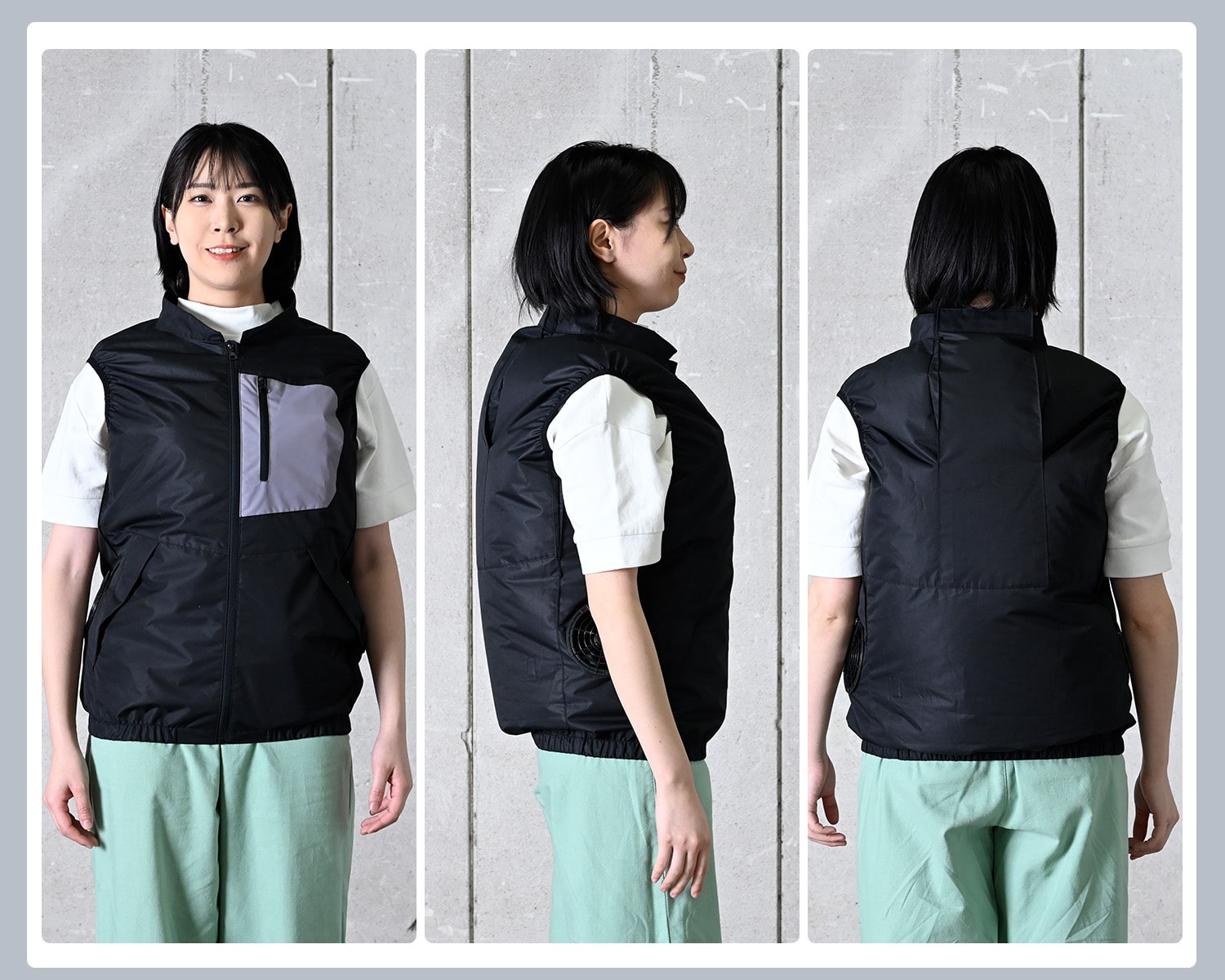 ファン付きウェア ファン 付き作業着 KAZEfit カゼフィット バッテリー付き フルセット 12V/5000mAh KF6CVPD 山善 YAMAZEN