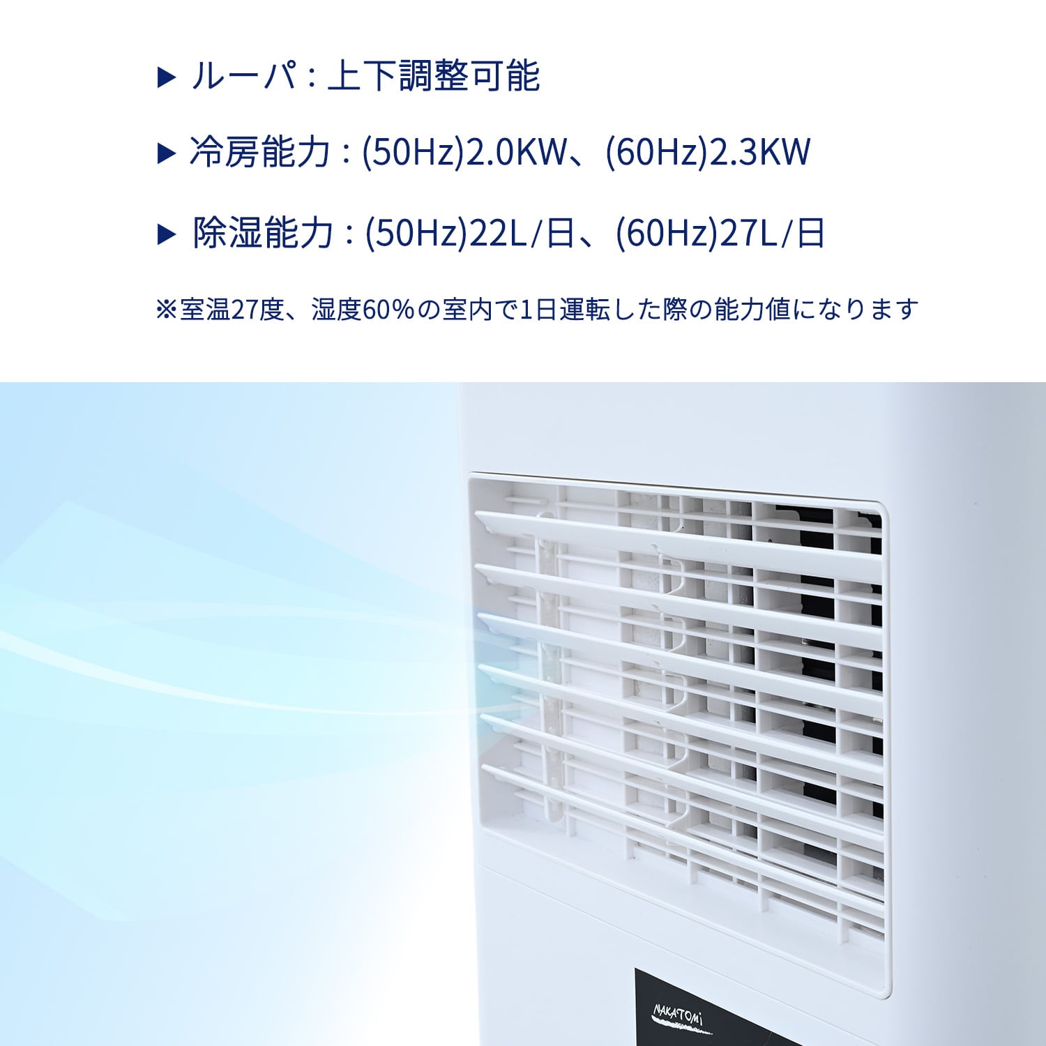 移動式エアコン 窓用エアコン 冷房専用タイプ 冷媒R32 工事不要 MAC-20SL ナカトミ NAKATOMI