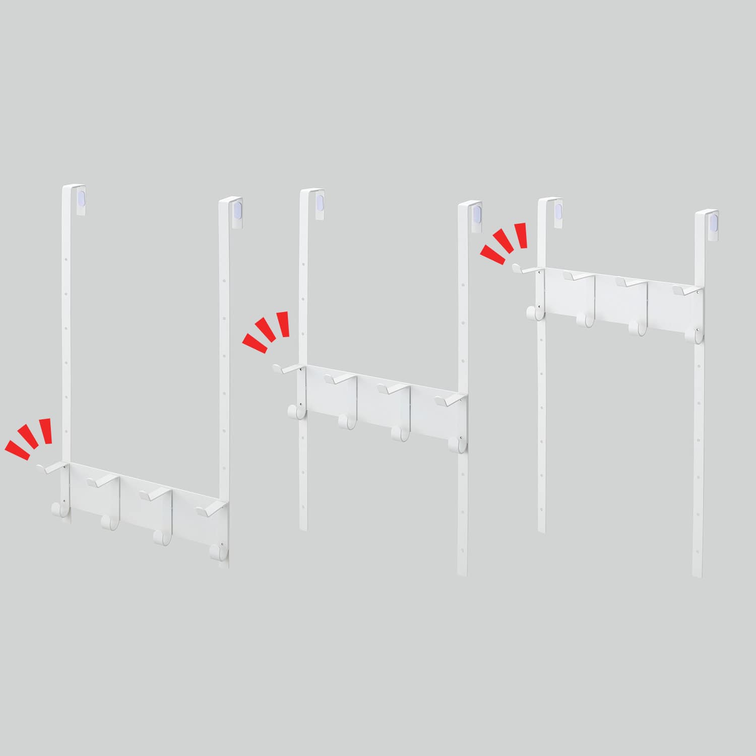 ドアフック 引っ掛け 吊り下げ 4連タイプ 高さ調節7段階 CH-4HW 伸晃 ベルカ Belca