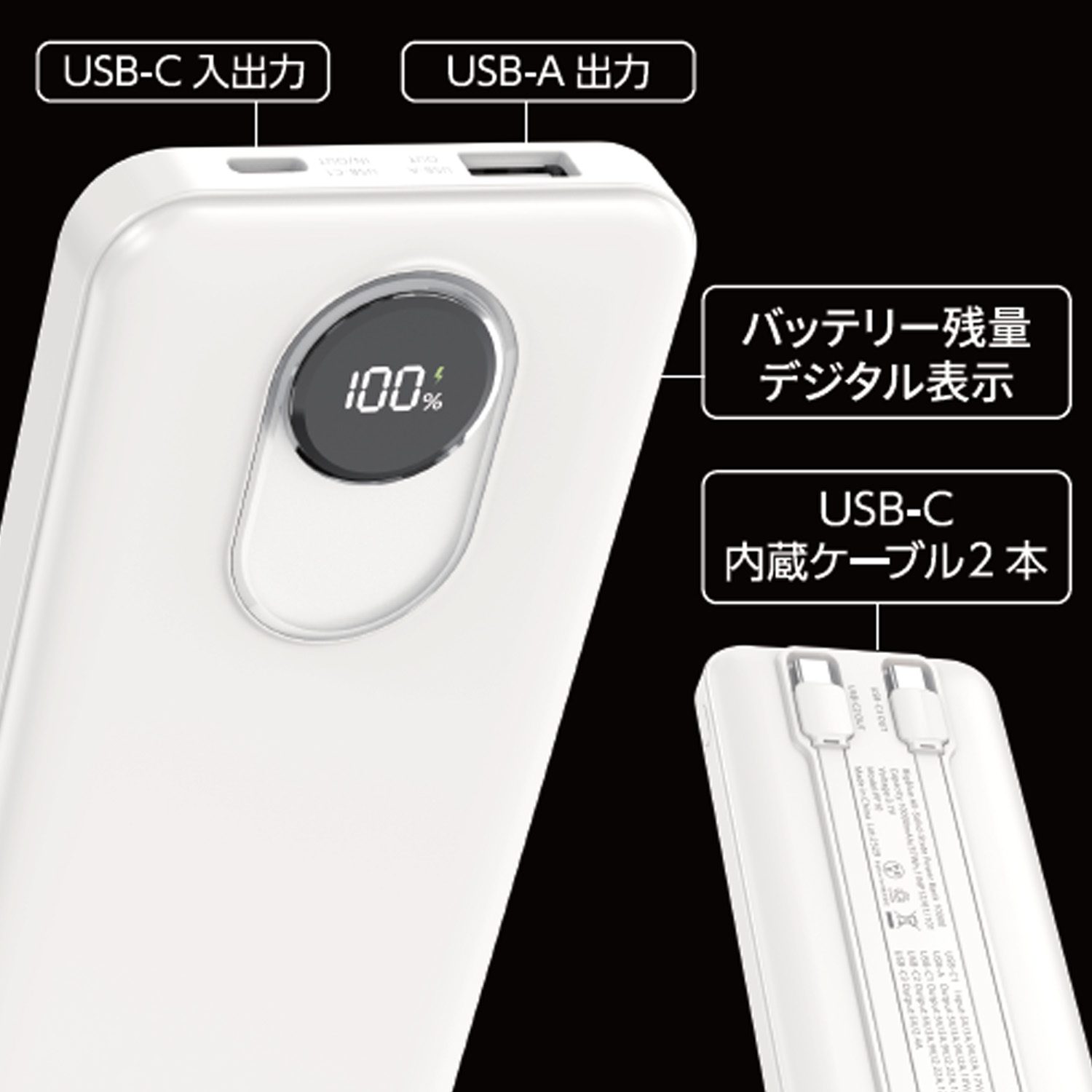 【10％オフクーポン対象】 全固体 モバイルバッテリー 10000mAh/20000mAh PD20W 機内持ち込み可 4台同時充電 PF10/PF20 Bigblue Tech ビッグブルーテック