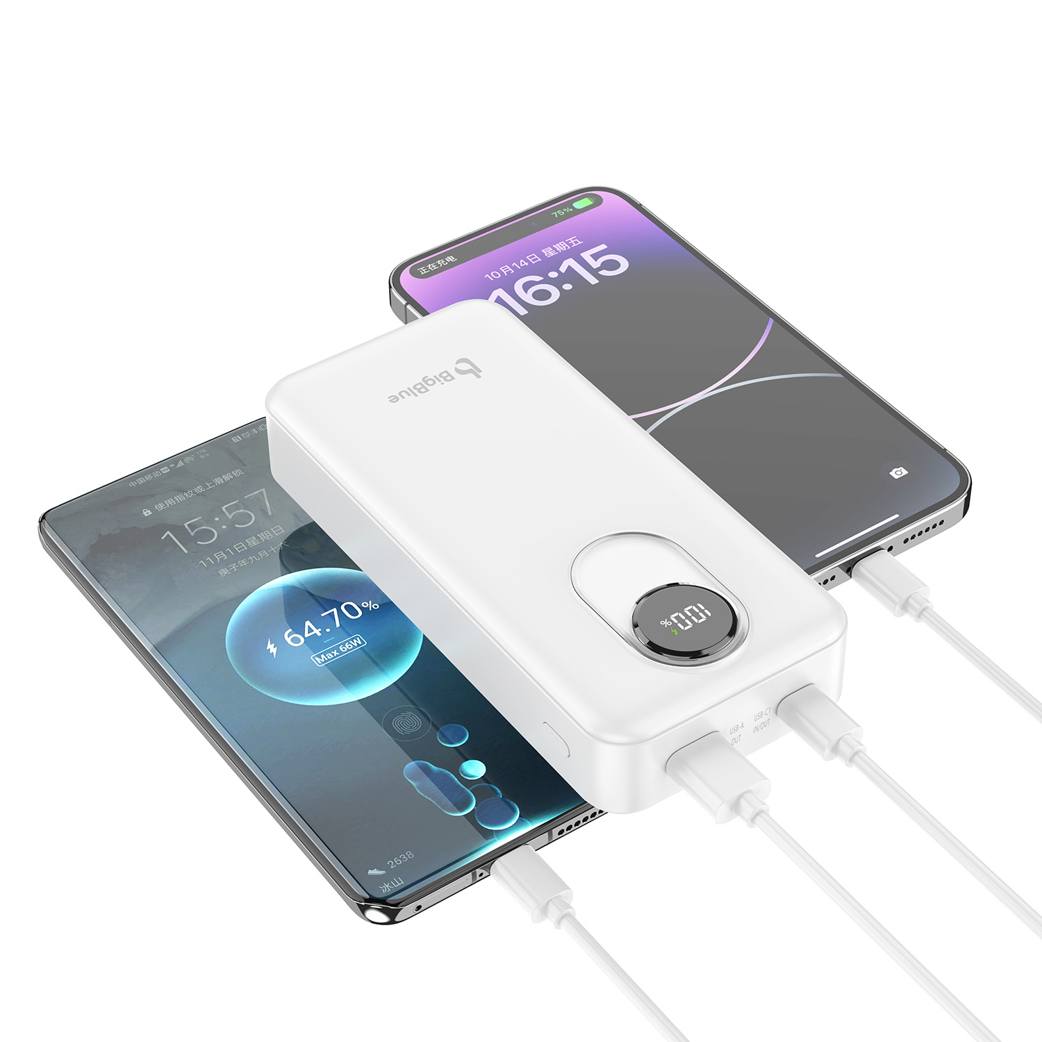 【10％オフクーポン対象】 全固体 モバイルバッテリー 10000mAh/20000mAh PD20W 機内持ち込み可 4台同時充電 PF10/PF20 Bigblue Tech ビッグブルーテック