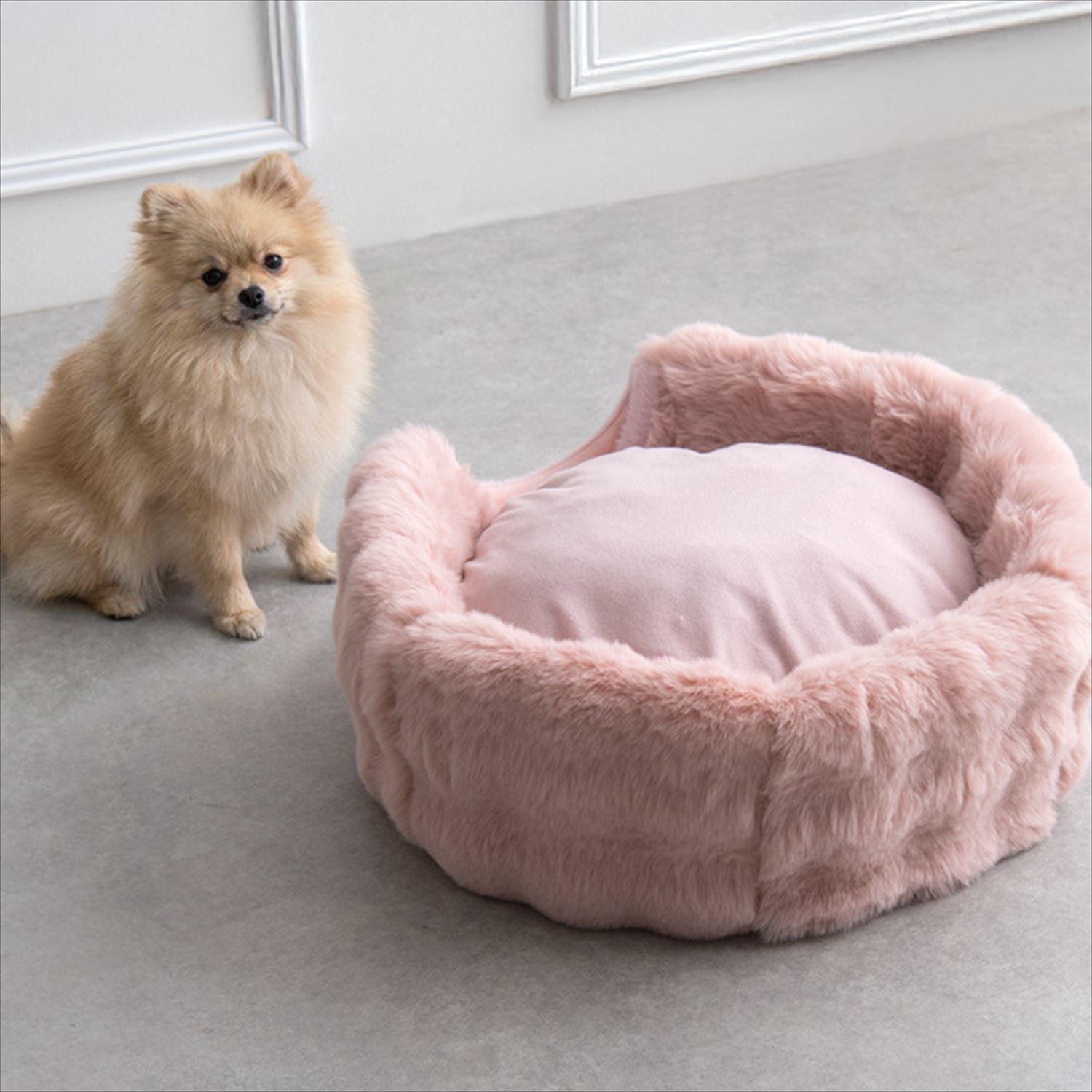 ペットベッド&ハウス 犬猫兼用 クッション付き 2way(ドーム型/ベッド型) 直径43/53cm Foure (フール) PBD-X400/PBD-X500 宮武製作所