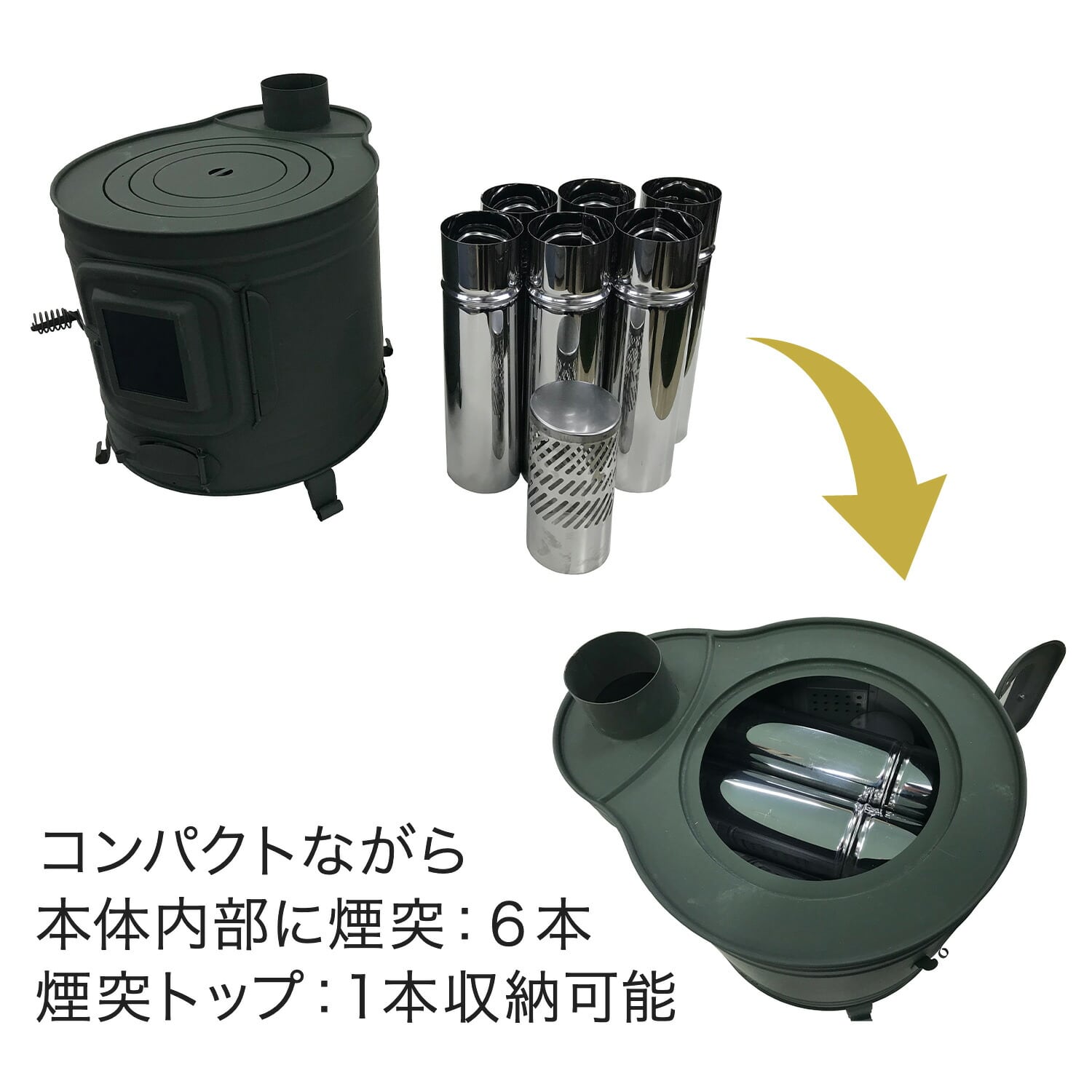 薪ストーブ 時計型 ガラス窓付き ミニ 日本製 AF-40 ホンマ製作所 HONMA