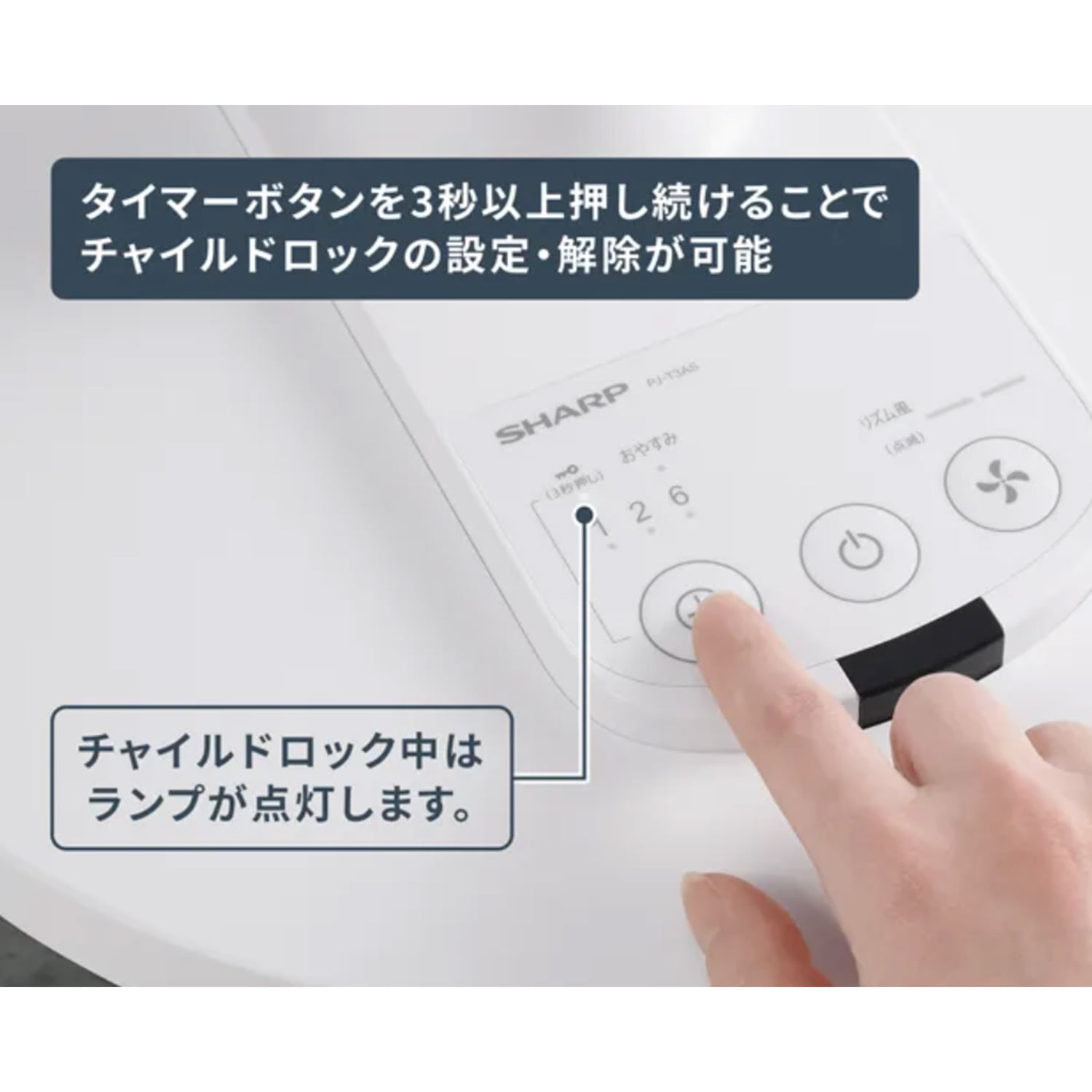扇風機 プラズマクラスター搭載 風量3段階 左右首振りリモコン付き PJ-T3AS-W シャープ SHARP