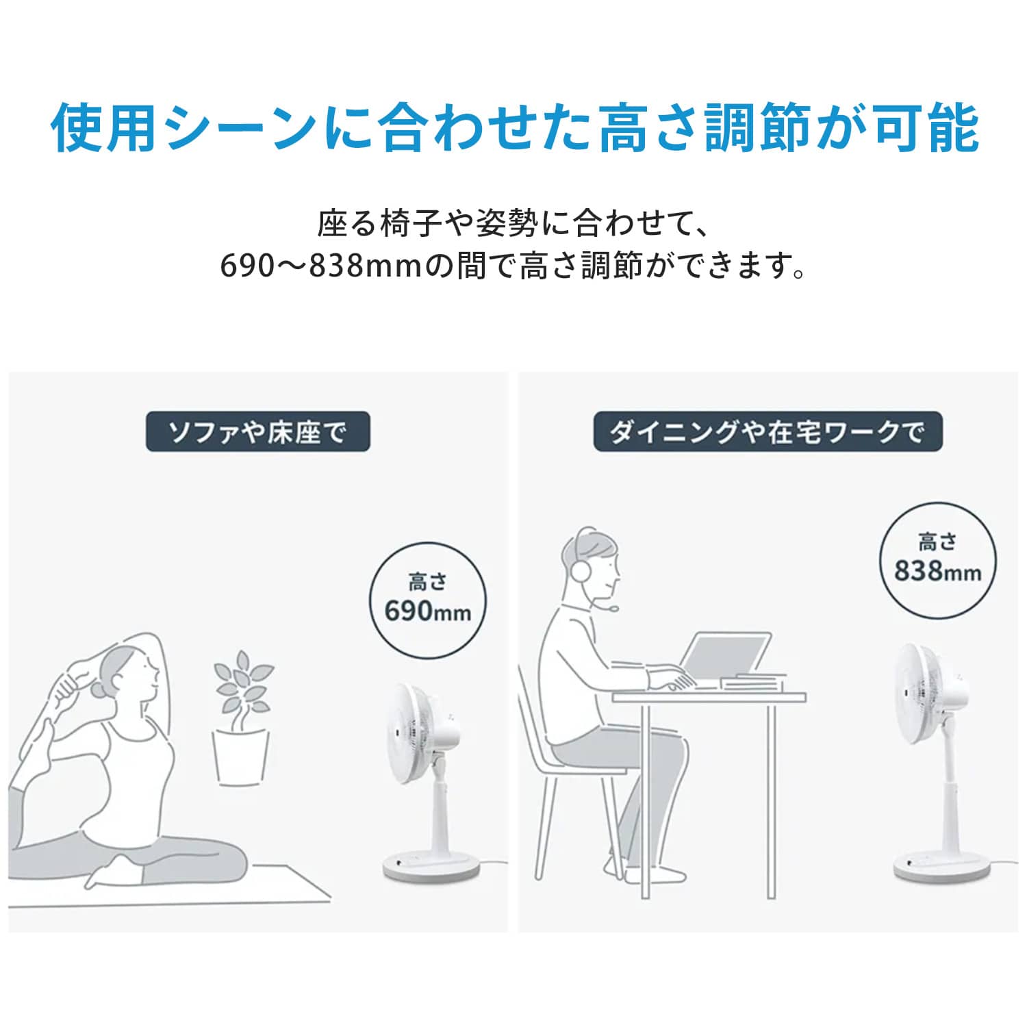 扇風機 プラズマクラスター搭載 風量3段階 左右首振りリモコン付き PJ-T3AS-W シャープ SHARP