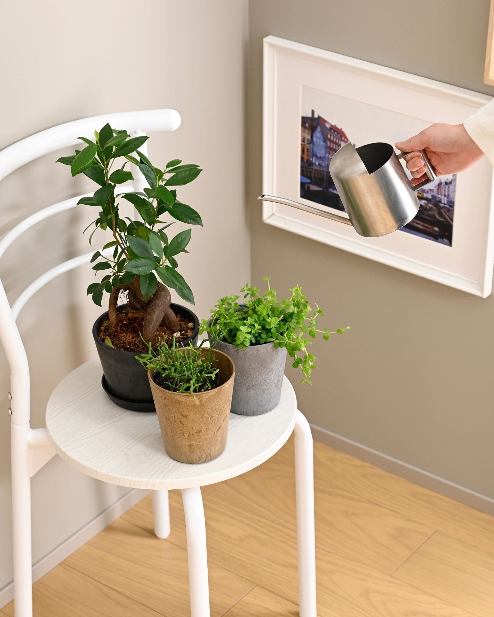 ダイニングテーブルセット 2人用 3点セット 木目調 (80×53cm) BDS-3 山善 YAMAZEN