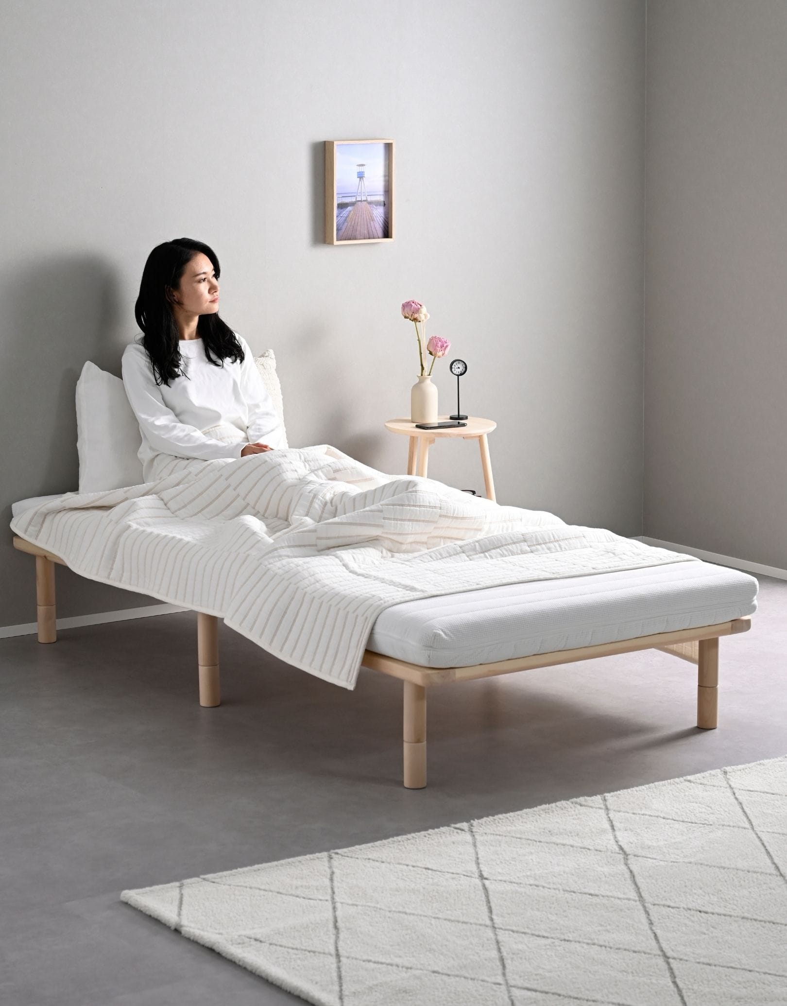 スプリングマットレス 硬め 体圧分散 ポケットコイル 厚さ9cm カバーが洗える シングル/セミダブル/ダブル/セミシングルショート 山善 YAMAZEN