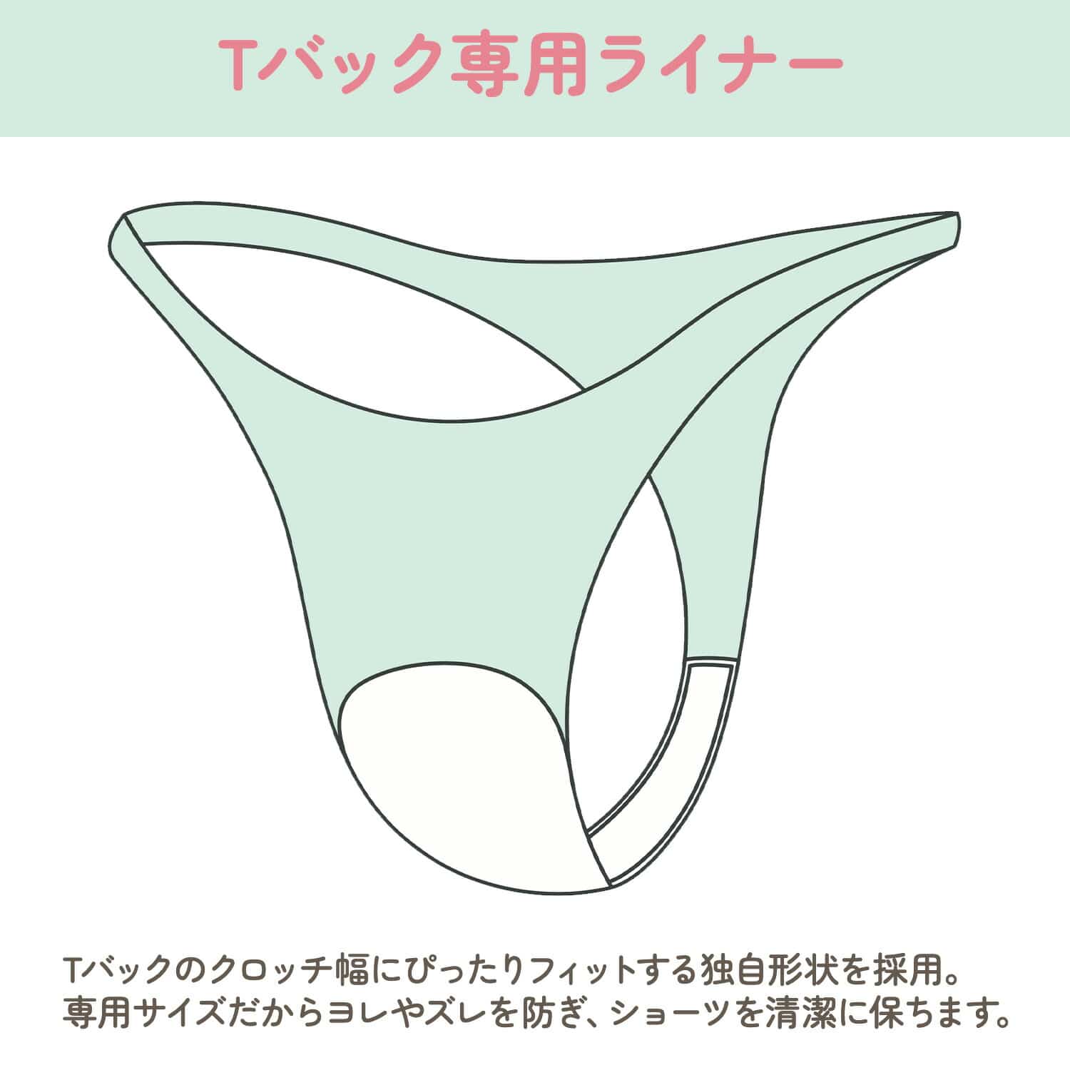 ナチュラムーン Tライナー おりもの専用シート Tバック用 20個入×5パック(100個) ノンポリマー 使い捨て ナチュラムーン NaturaMoon