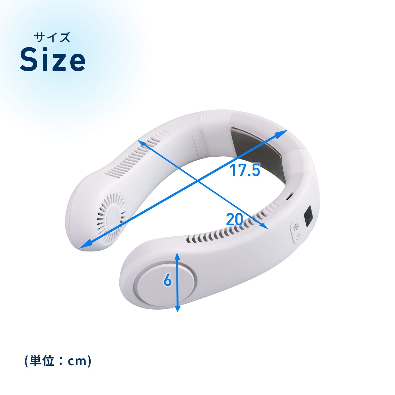 ネックファン 首掛け扇風機 ペルチェ式 USB充電 デュオファン2.0 PESPDUO-2 WH ホワイト BWS