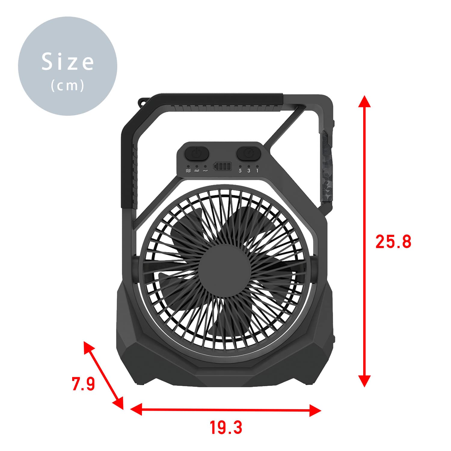 アウトドア扇風機 2電源仕様(USB電源/リチウム電池) 風力4段階 コードレスネイチャーFAN SF-DFC29トップランド TOPLAND