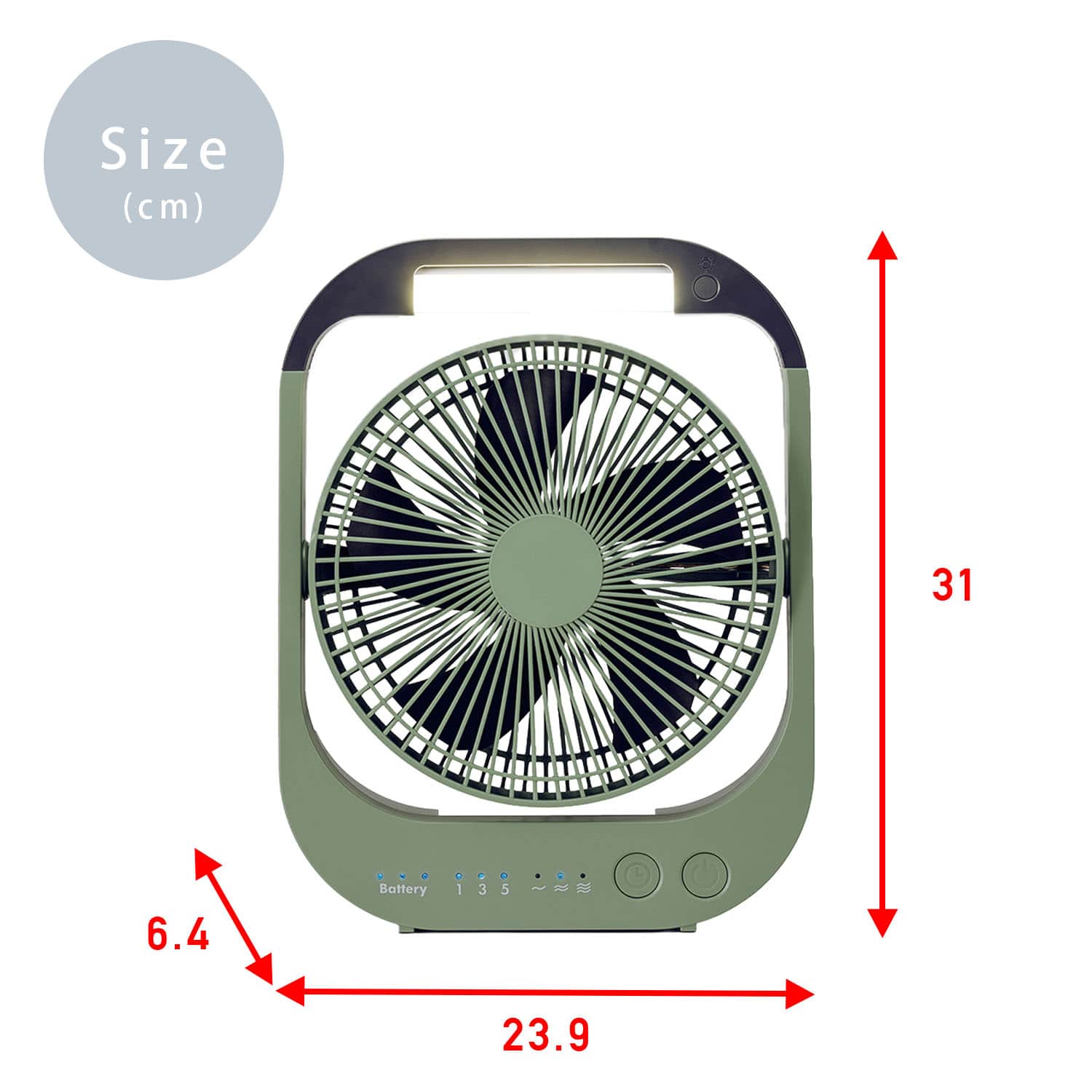 アウトドアファン DCモーター ライト機能付き USB対応 防災 ホーム＆アウトドア SF-DFC55 トップランド TOPLAND