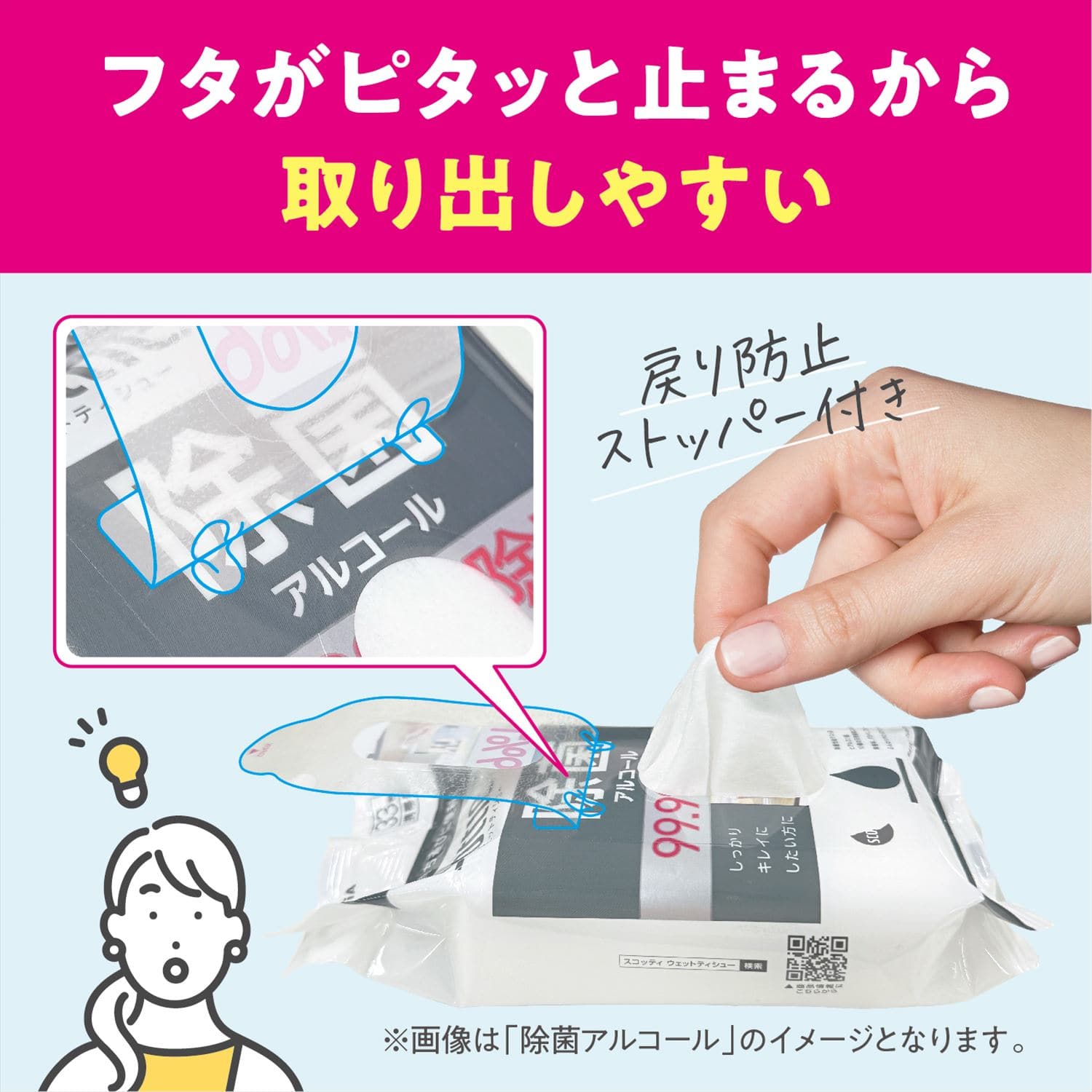 スコッティ ウェットティッシュ 消毒 アルコールタイプ 指定医薬部外品 30枚×24パック  日本製紙クレシア