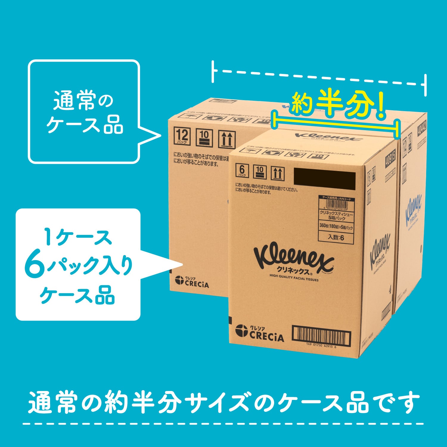 クリネックス ティッシュペーパー 360枚(180組)5箱×6パック(30箱) 日本製紙クレシア