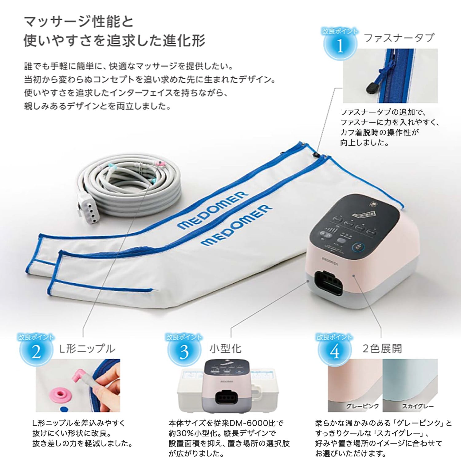 フットマッサージャー ドクターメドマー ブーツセット マッサージモード4種 DM-4S 日本製 日東工器株式会社