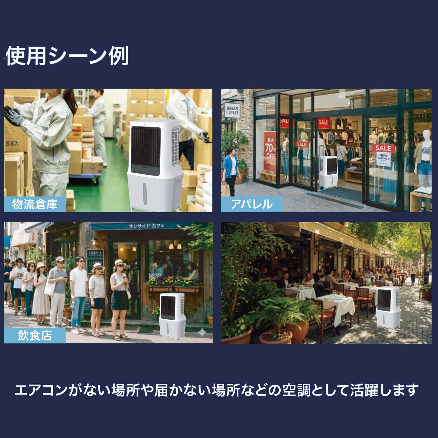 【10％オフクーポン対象】 冷風扇 業務用 風量3段階 タンク容量30L リモコン付属 工事不要 SW25-09 昭和商会