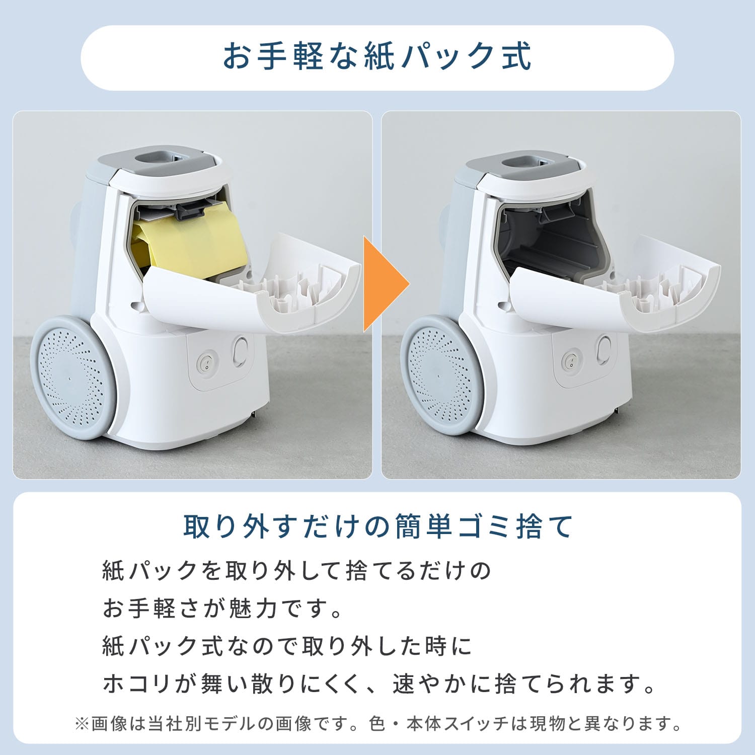 【訳あり(梱包に難あり)】紙パック式 掃除機 手元スイッチ コード付き EC-KRT31(GG) 山善 YAMAZEN