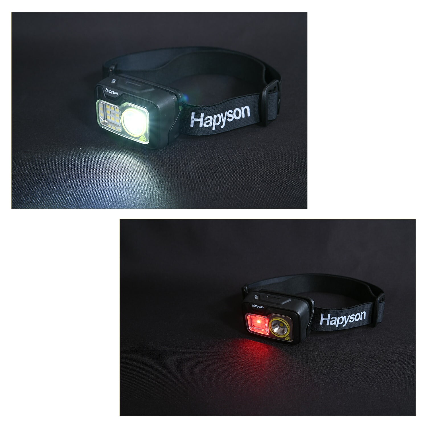 Hapyson 充電式ヘッドランプ 防塵防水IP54 リチウムイオン電池内蔵 1900mAh YF-606 Hapyson ハピソン