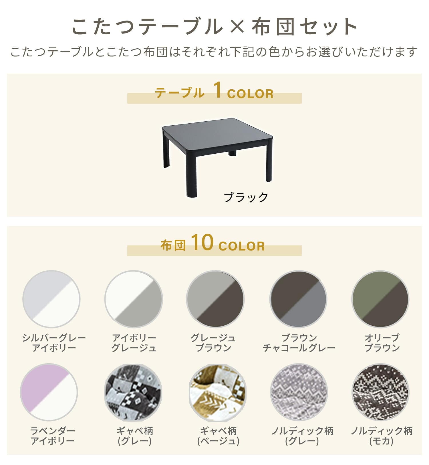 こたつ 布団セット 正方形 75×75cm ローテーブル フラットヒーター 山善 YAMAZEN