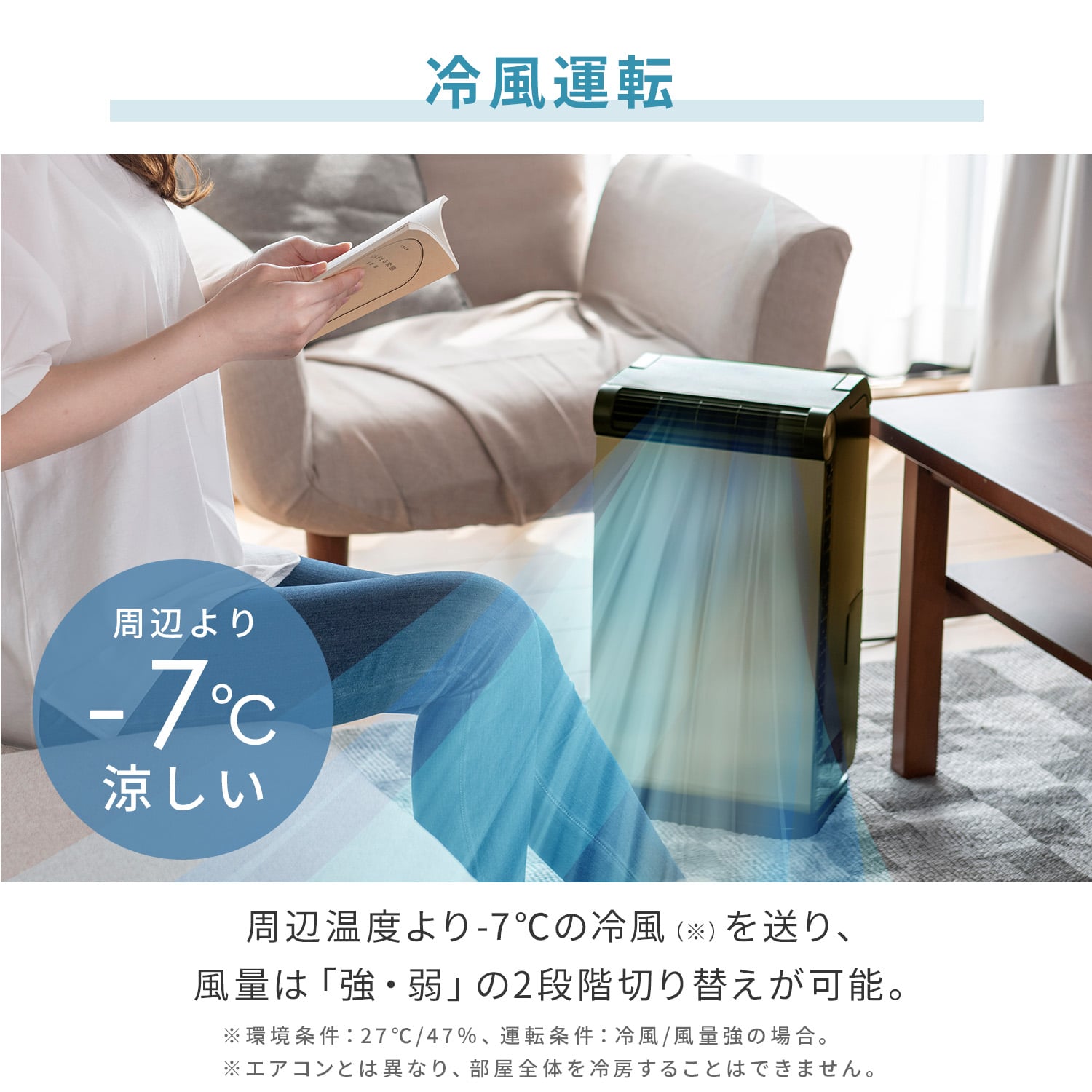 スポットクーラー 小型 工事不要 キャスター付き YEC-LD032C(CG) 山善 YAMAZEN