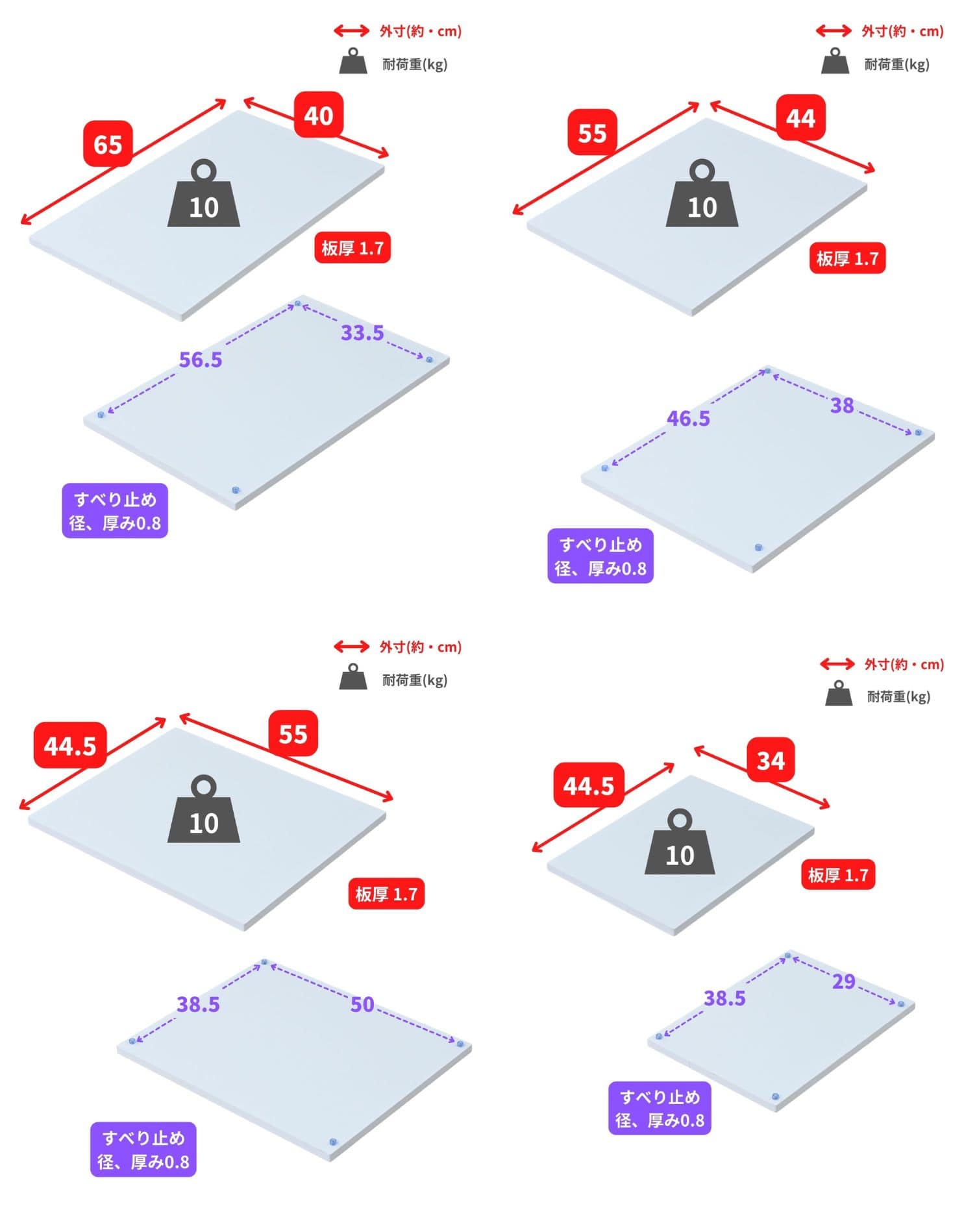 収納ケース用 ズレない 天板 木製 1枚/2枚/4枚  耐荷重10kg 【天板のみ ※本体別売り】 山善 YAMAZEN