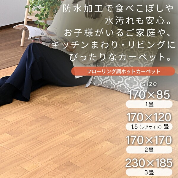 ホットカーペット フローリング調 (1畳/1.5畳/2畳/3畳) YZD-101FL/YZD-151FL/YZD-201FL/YZD-301FL 山善 YAMAZEN