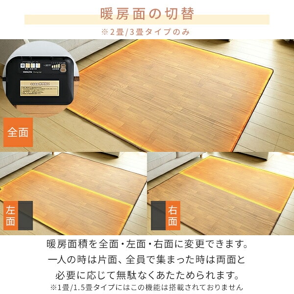 ホットカーペット フローリング調 (1畳/1.5畳/2畳/3畳) YZD-101FL/YZD-151FL/YZD-201FL/YZD-301FL 山善 YAMAZEN