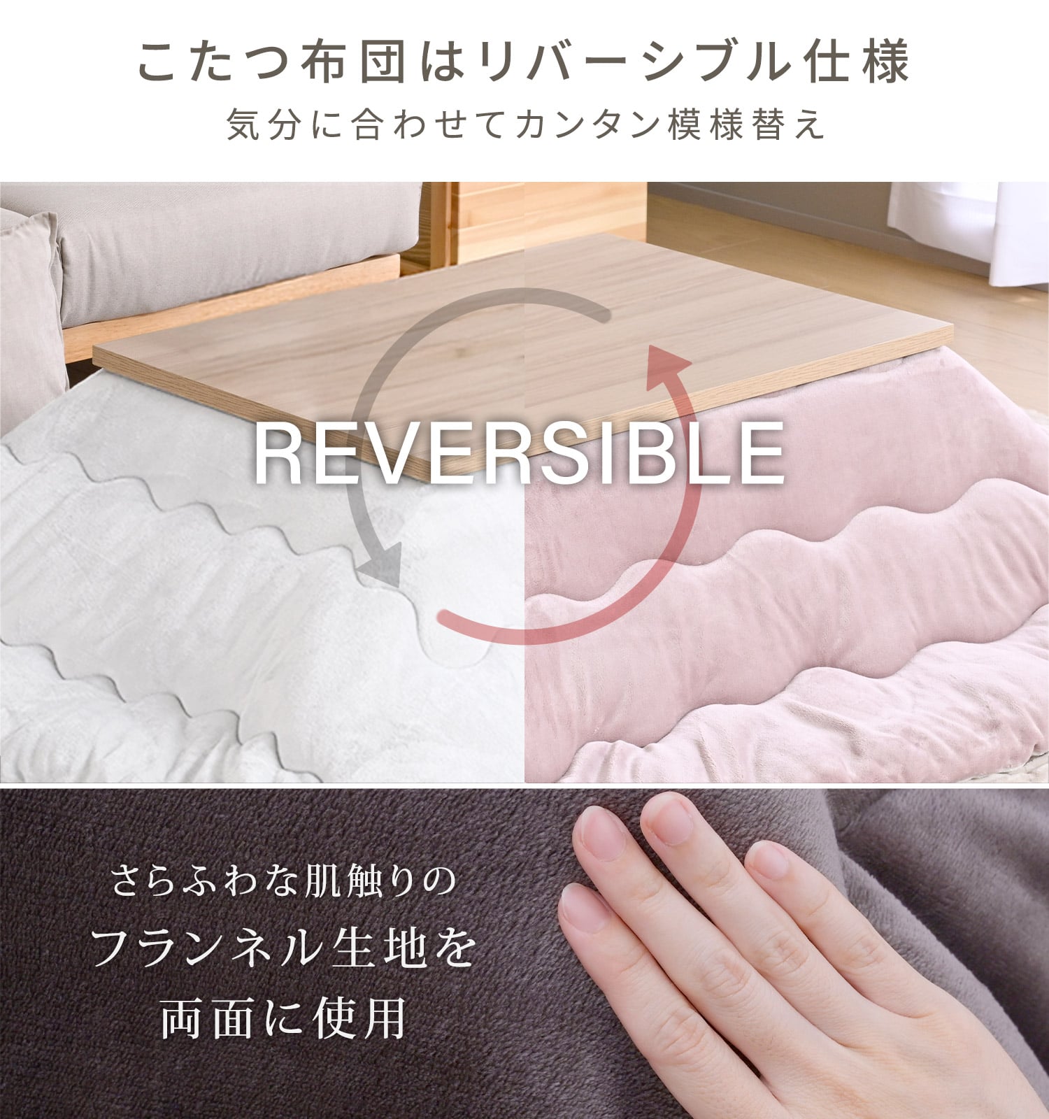 こたつ＆こたつ布団セット 80×60cm 長方形 木目調天板 300W 山善