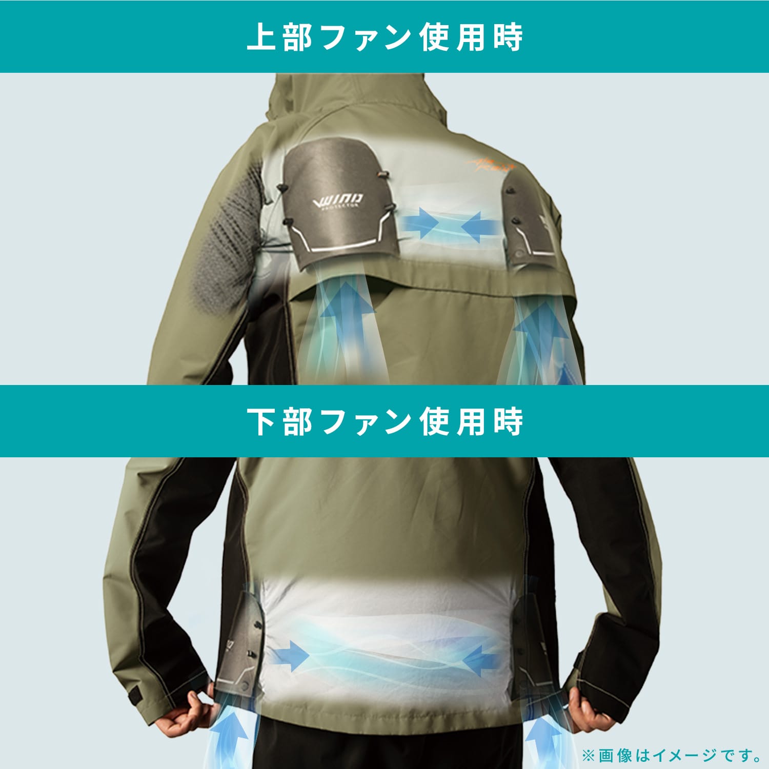 エアレインスーツ 風を取り込むプロテクターセット 耐水圧10000mmH2O 透湿度10000g/m2-24h AS-937S マック Makku