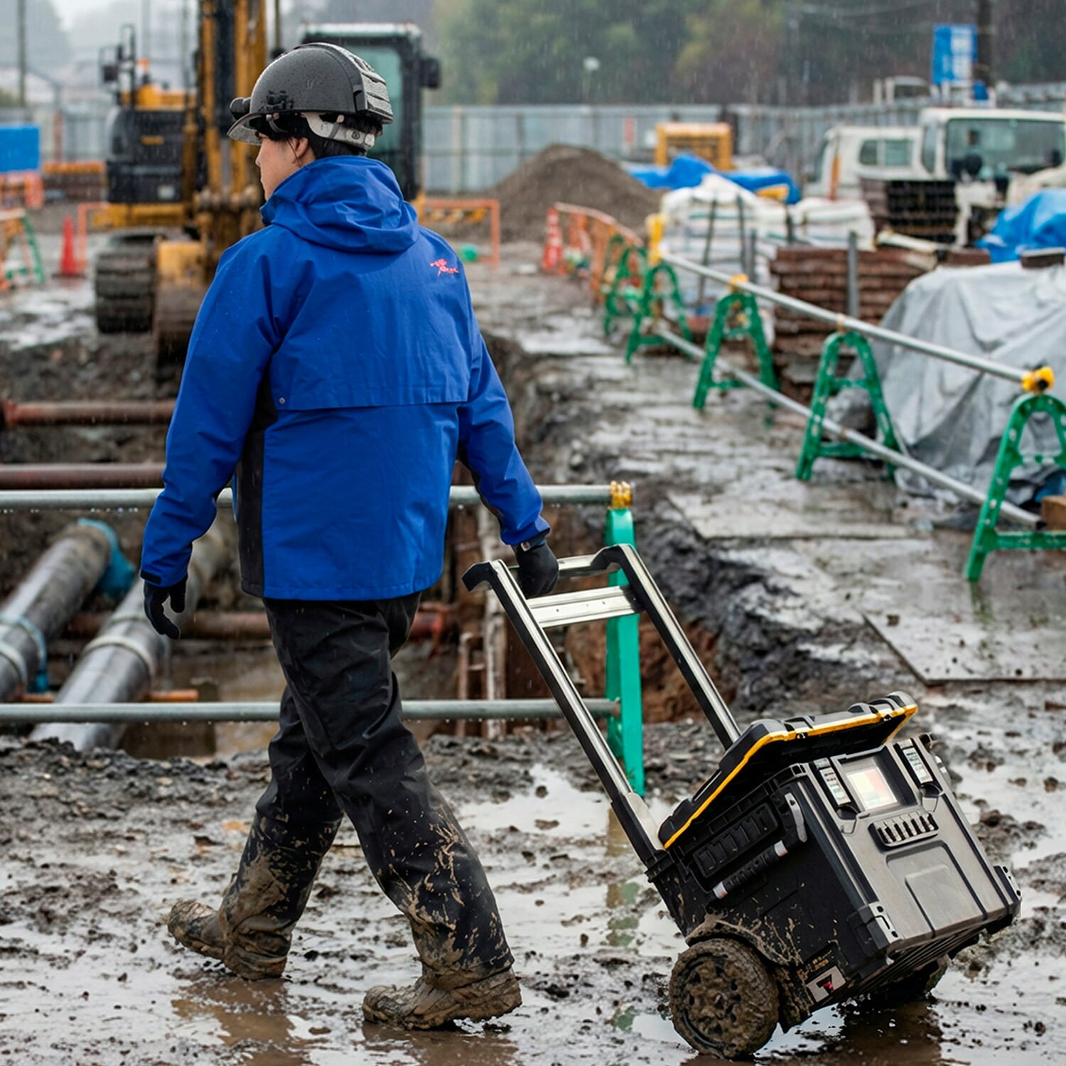 エアレインスーツ 風を取り込むプロテクターセット 耐水圧10000mmH2O 透湿度10000g/m2-24h AS-937S マック Makku