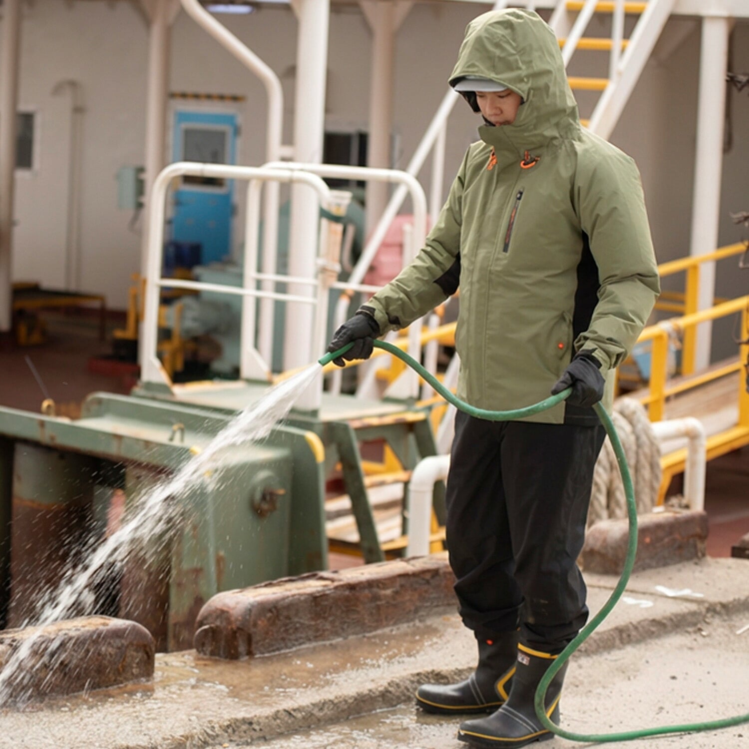 エアレインスーツ 風を取り込むプロテクターセット 耐水圧10000mmH2O 透湿度10000g/m2-24h AS-937S マック Makku
