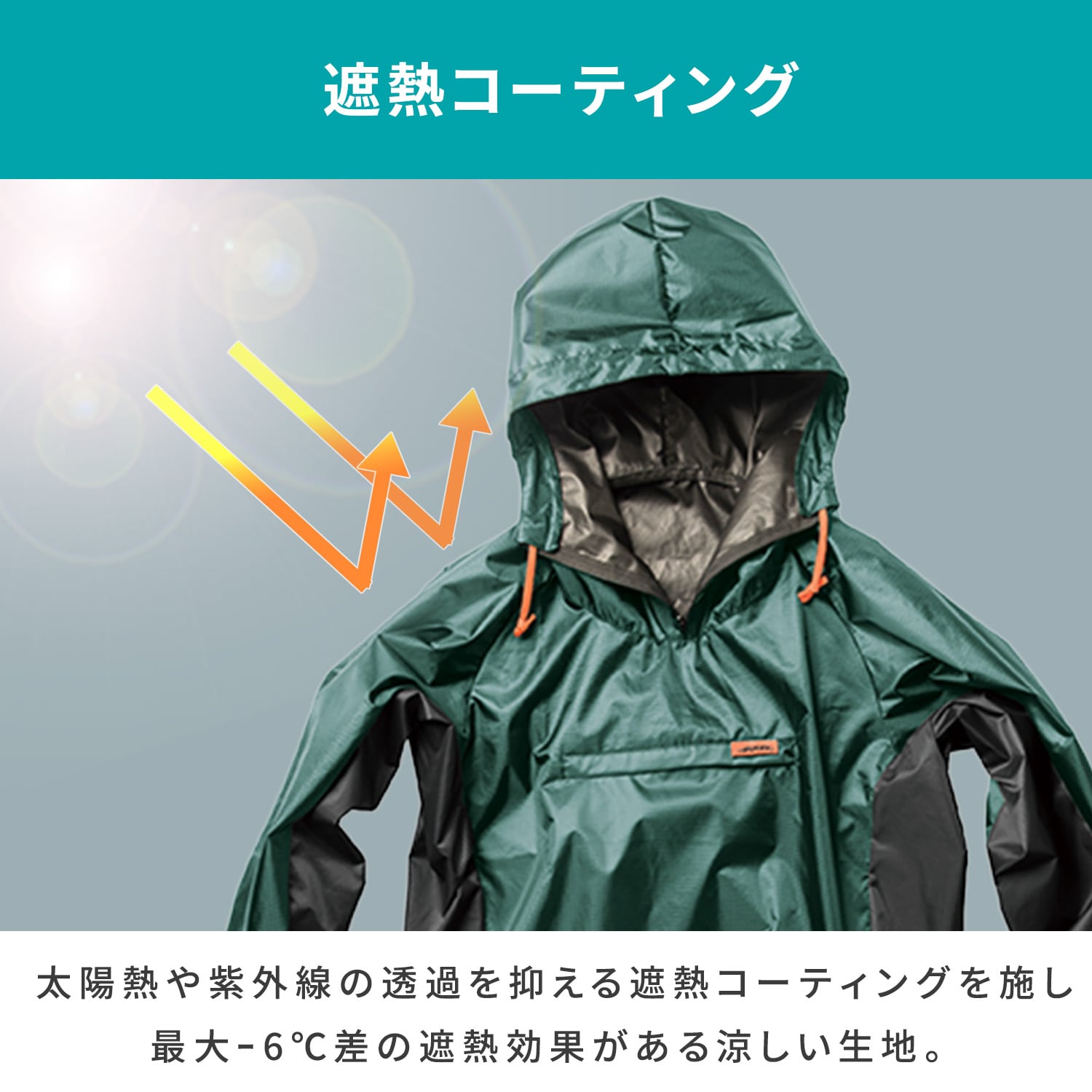 遮熱エアヤッケ 引き裂きに強い ファン付きウェアの上に着れる 遮熱コーティング加工 AS-940 マック Makku
