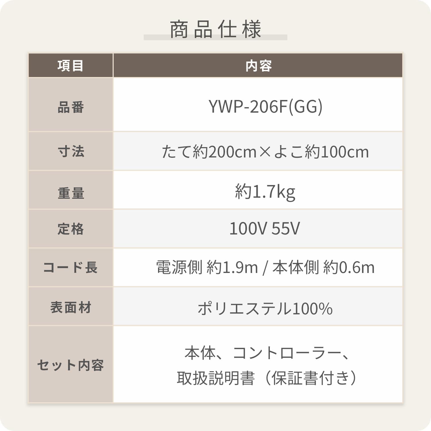 電気毛布 電気敷きパッド 敷き毛布 シングル 100×200cm フランネル調 洗える/8時間自動オフタイマー/スライド温度調節 YWP-206F 山善 YAMAZEN