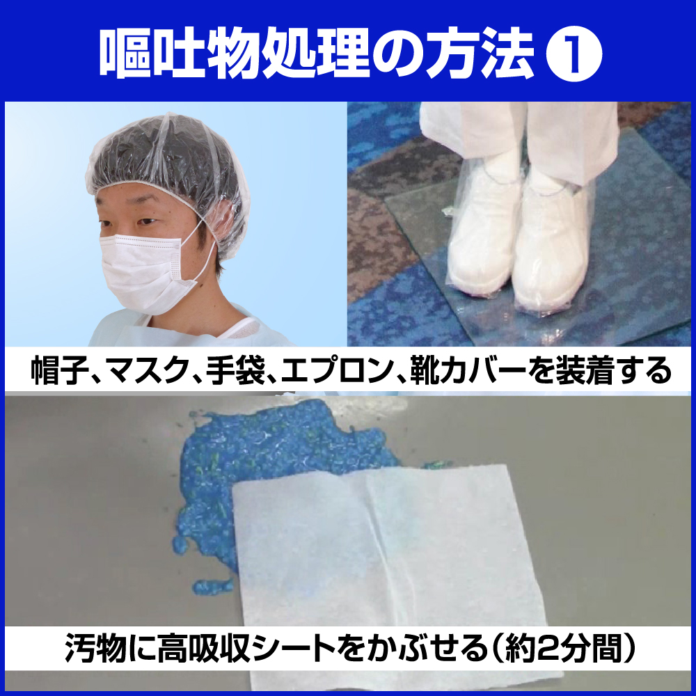 かんたん汚物処理キット 長袖タイプ 業務用 使い捨て 6個セット マニュアル付き 花王 Kao