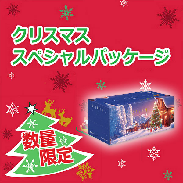 スコッティ カシミヤ ティッシュペーパー クリスマス限定パッケージ 440枚(220組)×10箱 日本製紙クレシア