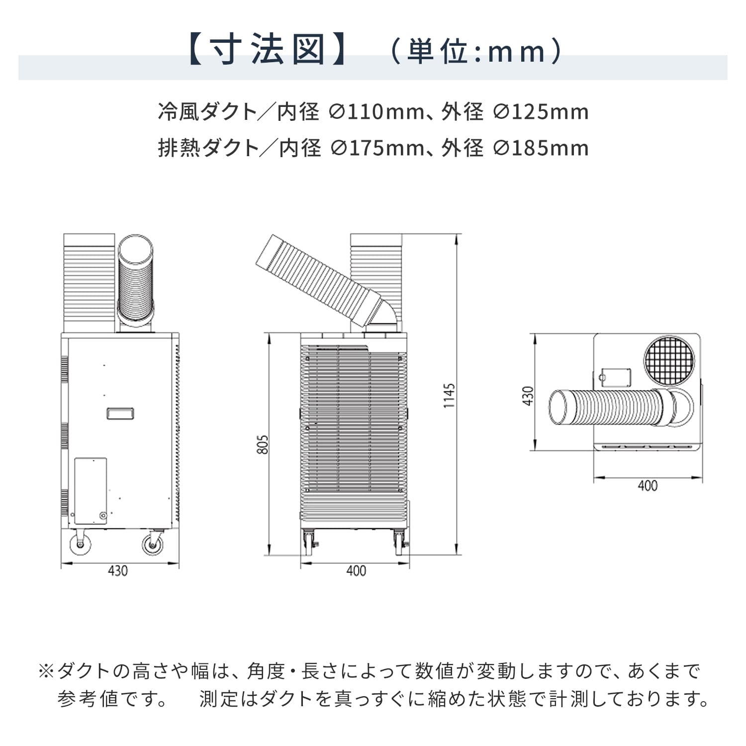 【代引不可】【法人・施設限定】 全閉式 スポットエアコン ツインダクト 単相100V 自動首振り キャスター付き 排熱ダクト付き SAC-30WS ナカトミ NAKATOMI