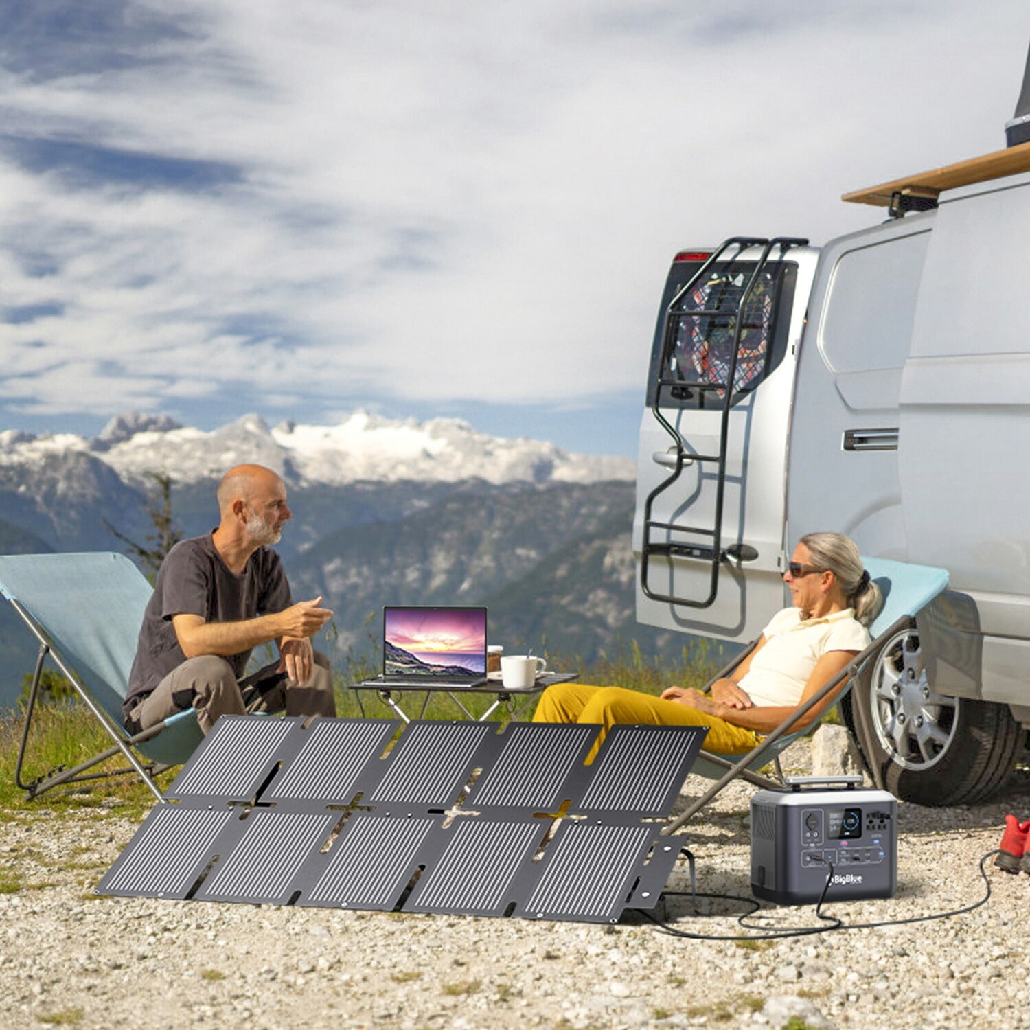 ポータブルソーラーパネル 100W 折りたたみ式 充電用 モバイルバッテリー・ポータブル電源対応 Solarpowa100(F100) Bigblue Tech ビッグブルーテック
